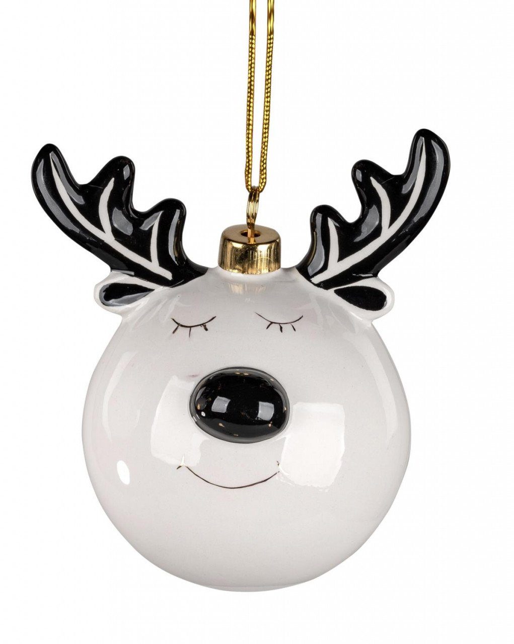 H:13cm Modern D:9cm Mehrfarbig Steingut formano Trend Christbaumschmuck Style,