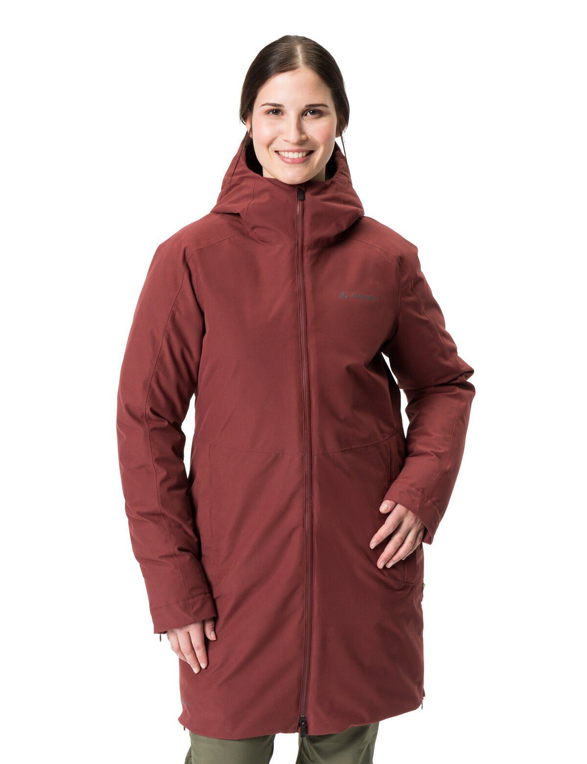 VAUDE Outdoorjacke III (1-St) dark kompensiert Women's Coat Mineo Klimaneutral cherry