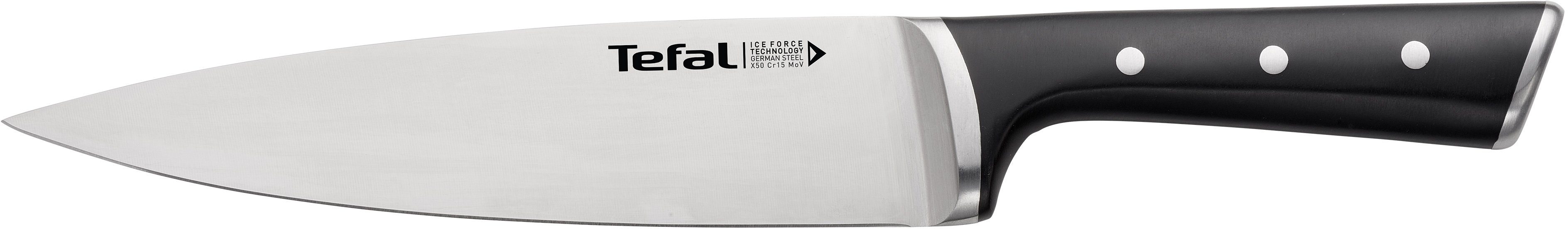 Tefal Kochmesser Ice Force, Edelstahl, dauerhafte Leistungsstärke, Handschutz, Eishärtung