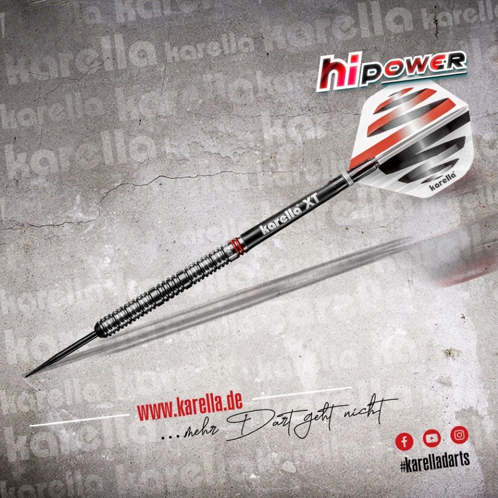 Karella Dartpfeil Steeldart HiPower schwarz, 90% Tungsten