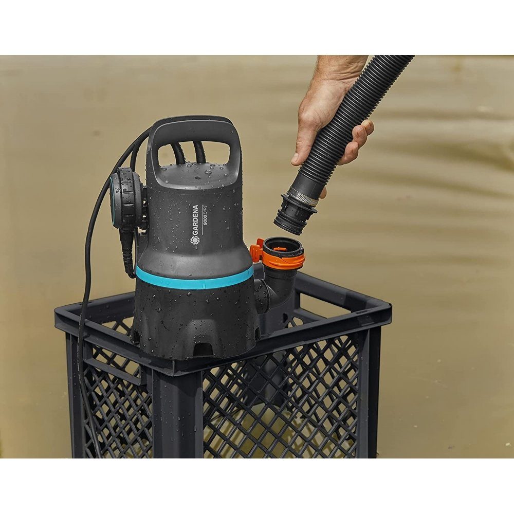 GARDENA Schmutzwasser-Tauchpumpe Hochwasser-Set 9000 - Schmutzwasser-Tauchpumpe - grau/schwarz