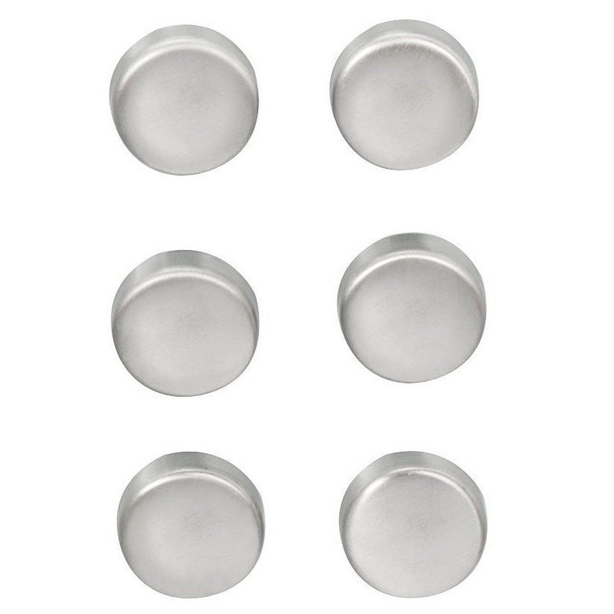 Zeller Present Magnettafel Set mit Magneten für Notizen, Edelstahl, 6 Stück, ZELLER