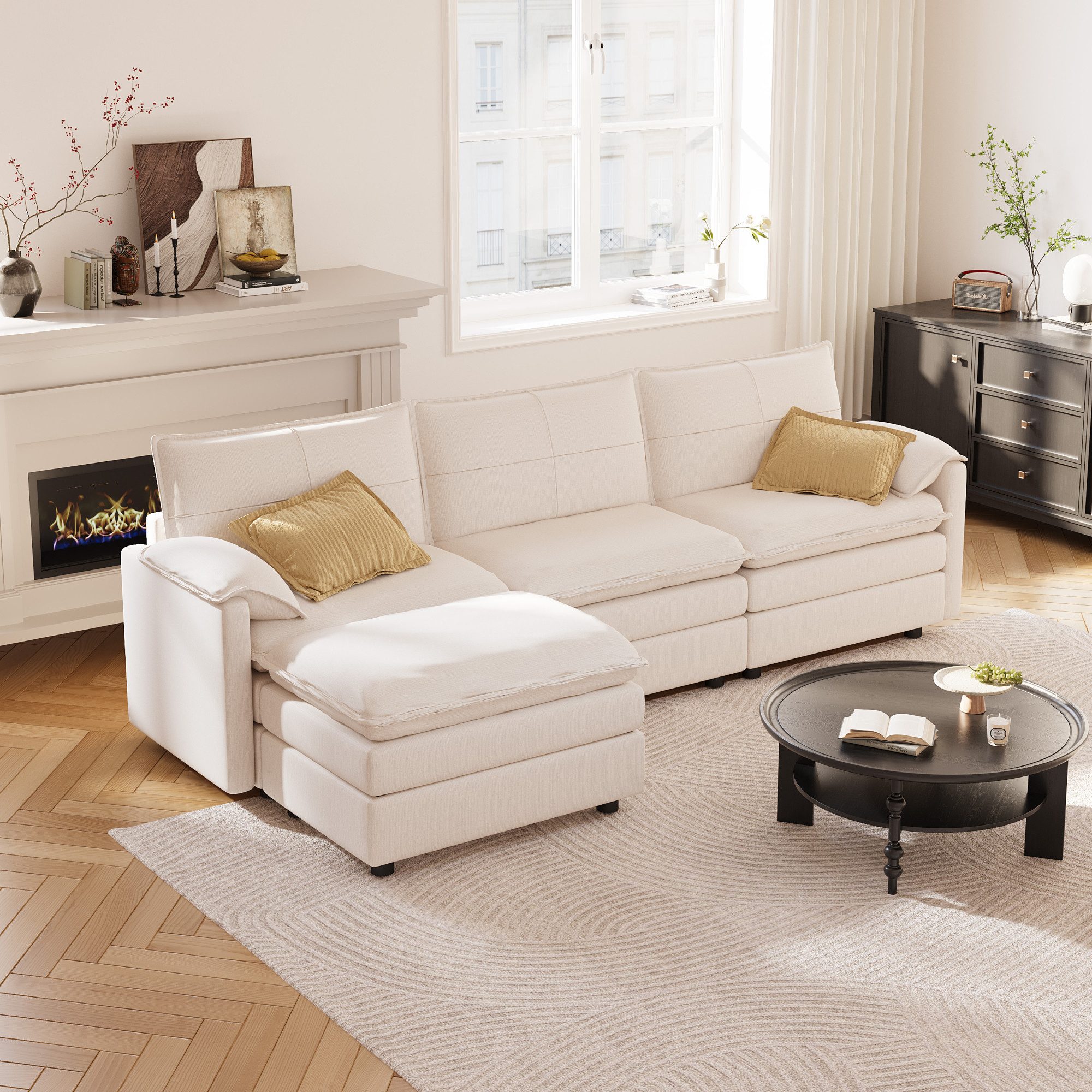 FLEXISPOT Ecksofa 4-Sitzer Sofa Sofabed mit günstig online kaufen