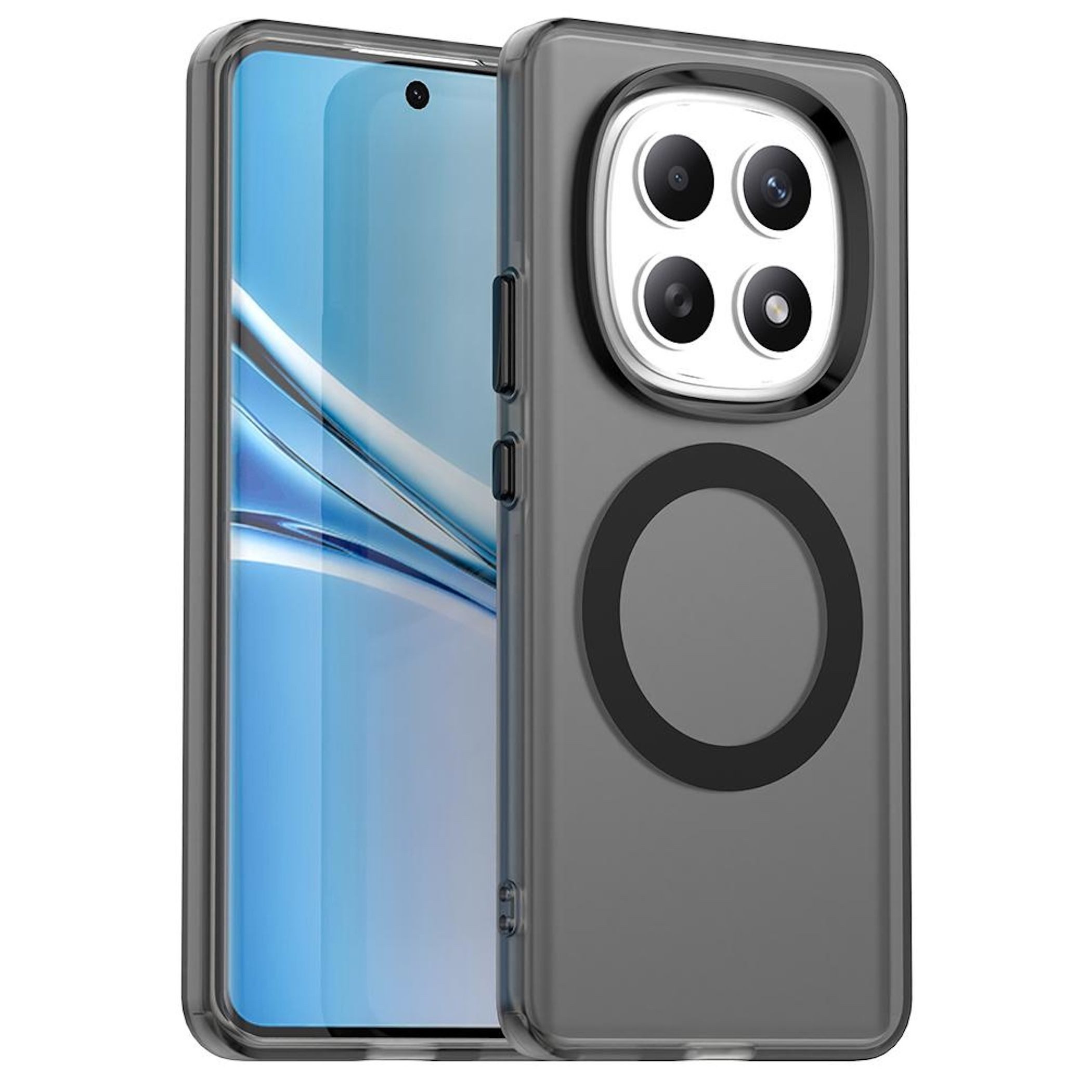 Wigento Handyhülle Für Xiaomi Redmi Note 15 5G / 4G Candy Design Magsafe Hülle Schwarz, Magsafe Funktion, Stoßschutz, präzise Aussparungen