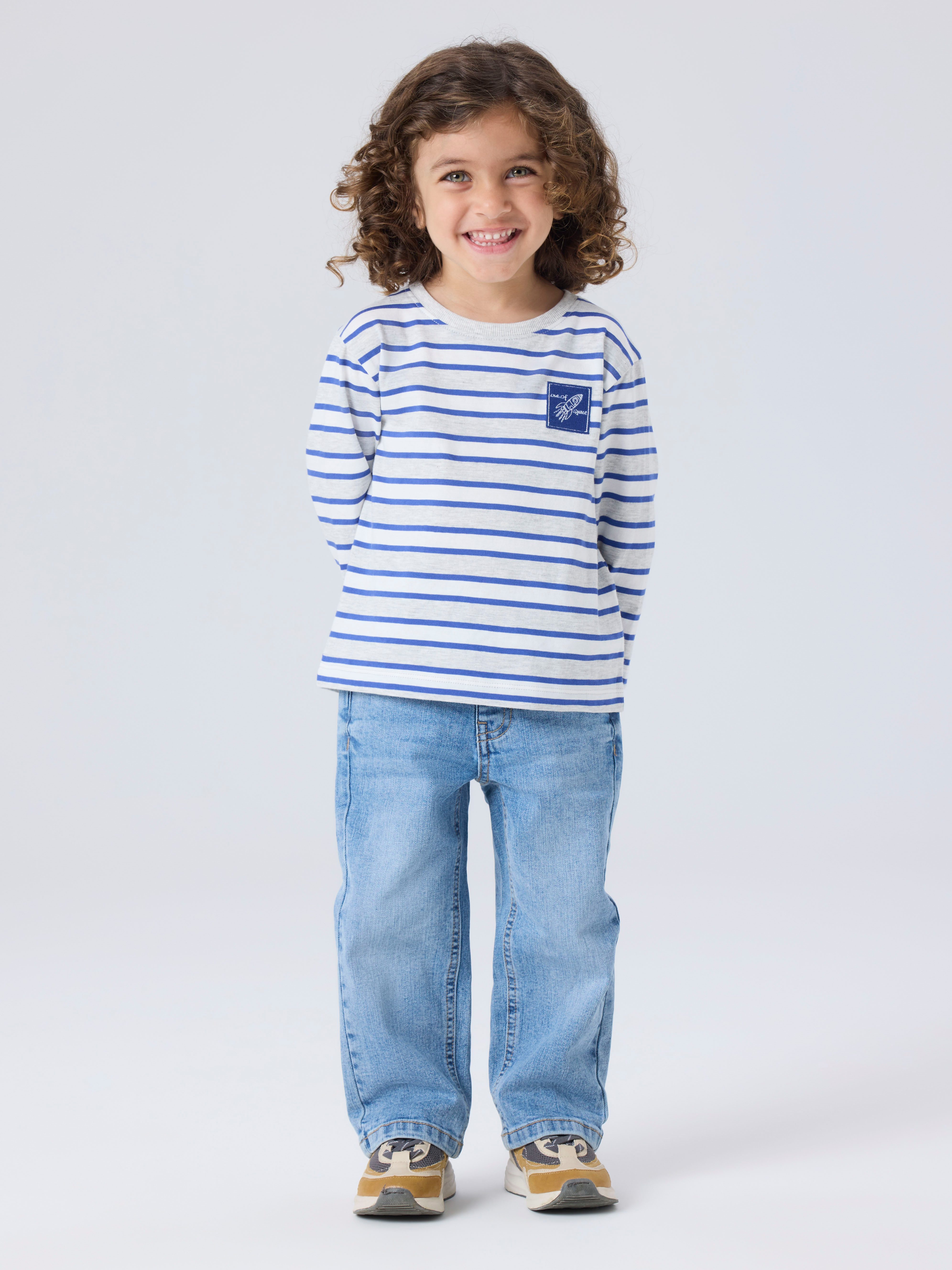 Name It Langarmshirt NMMKRISTIAN LS NREG TOP PB Baumwolle, regular fit – Bild 2 von 5