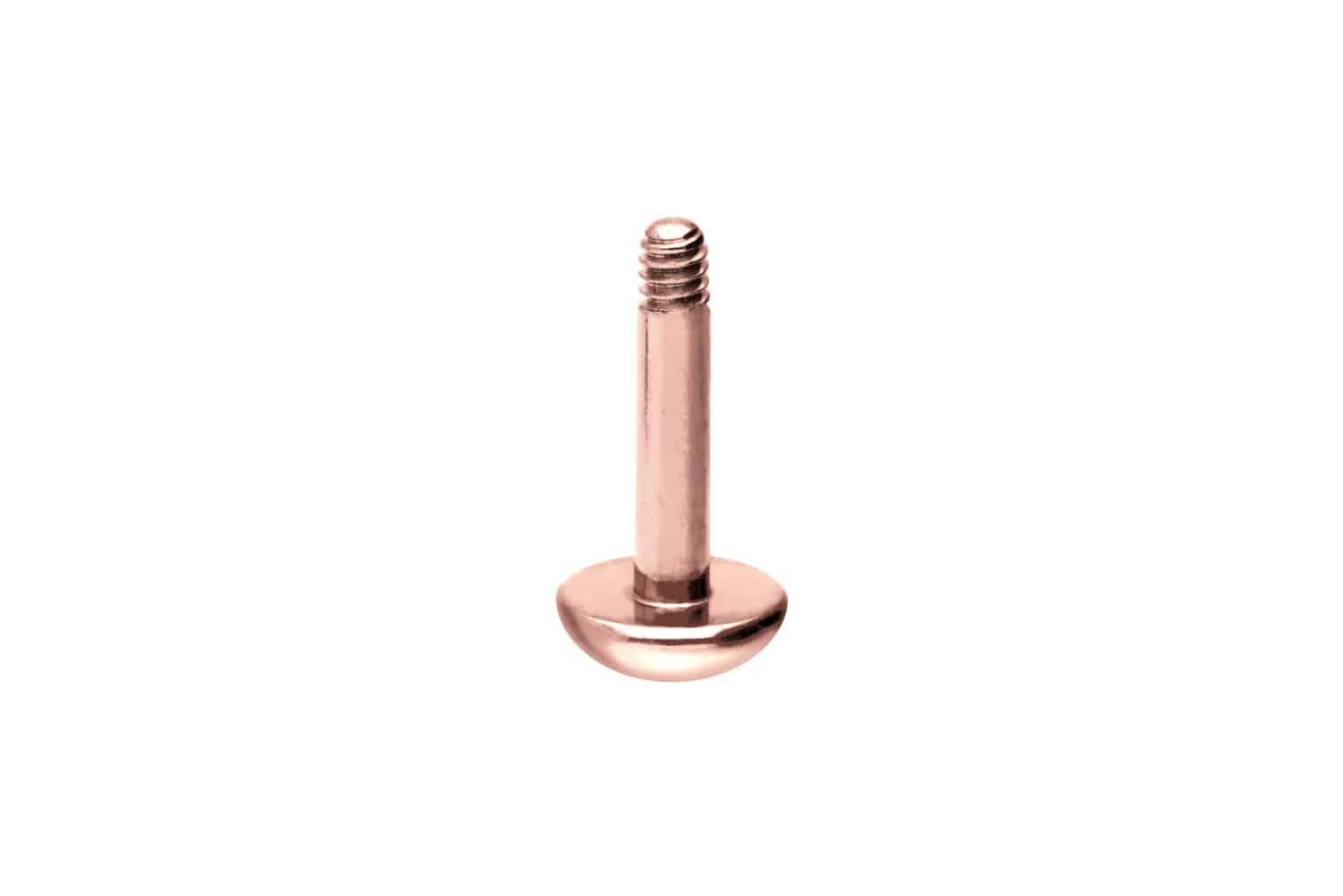 Piercing-Set Titan Labret ohne Kugel ABGERUNDETE PLATTE