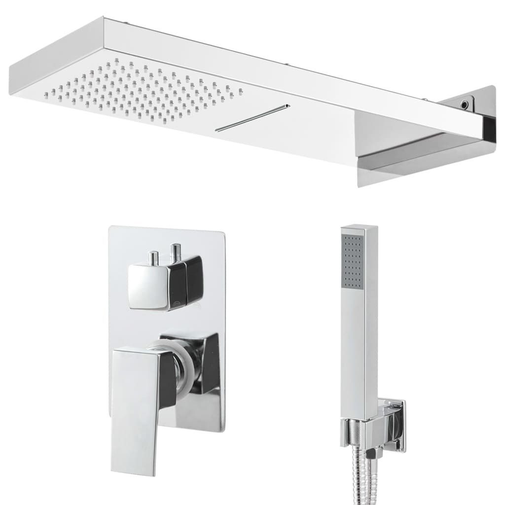 vidaXL Duscharmatur Duschsystem Edelstahl 201 Silbern