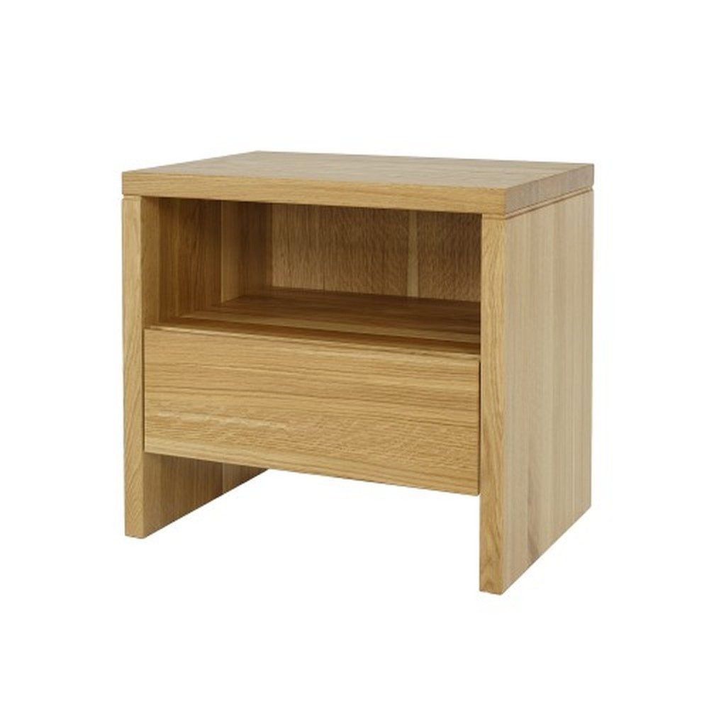JVmoebel Nachttisch Eiche Nachtkonsole im Landhausstil aus Holz mit Stauraum (1-St), Made in Europa