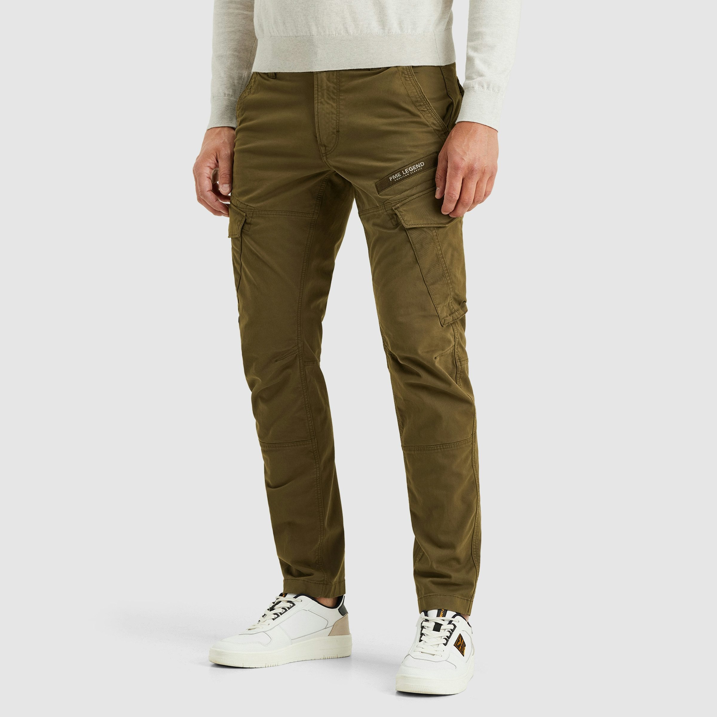 PME LEGEND Cargohose Nordrop Stretch Twill mit Logo Stickerei