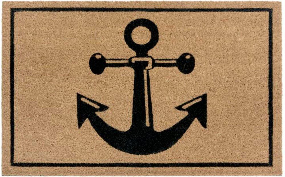 Fußmatte Kokos Anchor, HANSE Home, rechteckig, Höhe: 15 mm, Kokos,  Schmutzfangmatte, Outdoor, Rutschfest, Innen, Kokosmatte, Flur