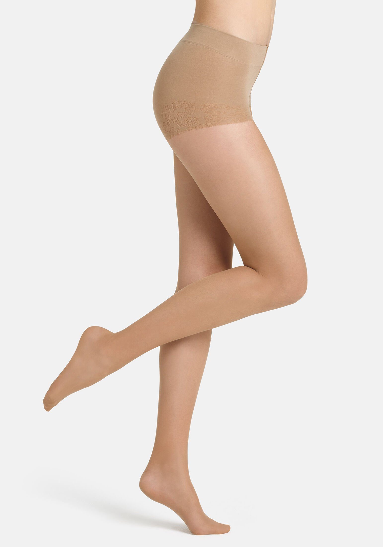 Camano Feinstrumpfhose Strumpfhose 3er Pack, Control Forming Panty mit  Spitzenansatz am Bein modelliert