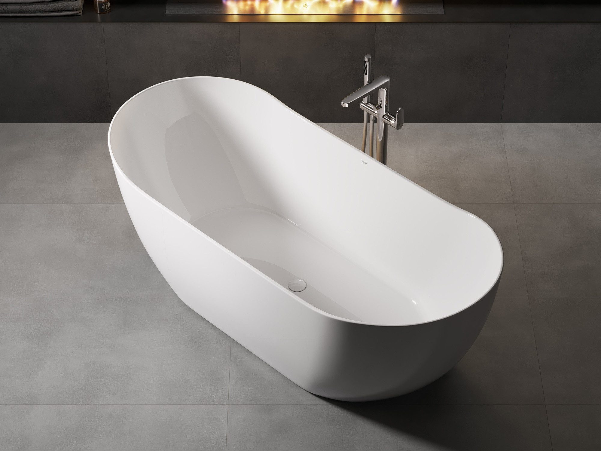 Magnolia Home Whirlpool Wanne Inverto Oval 180x80 glänzend