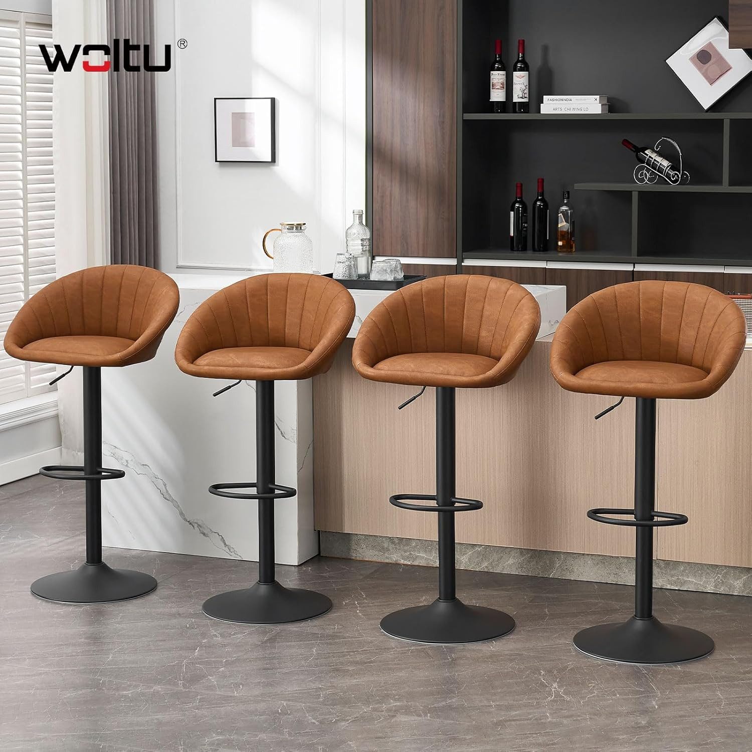 Woltu Barhocker (1 St), küchenhocker höhenverstellbar, Ergonomischer Stuhl, günstig online kaufen