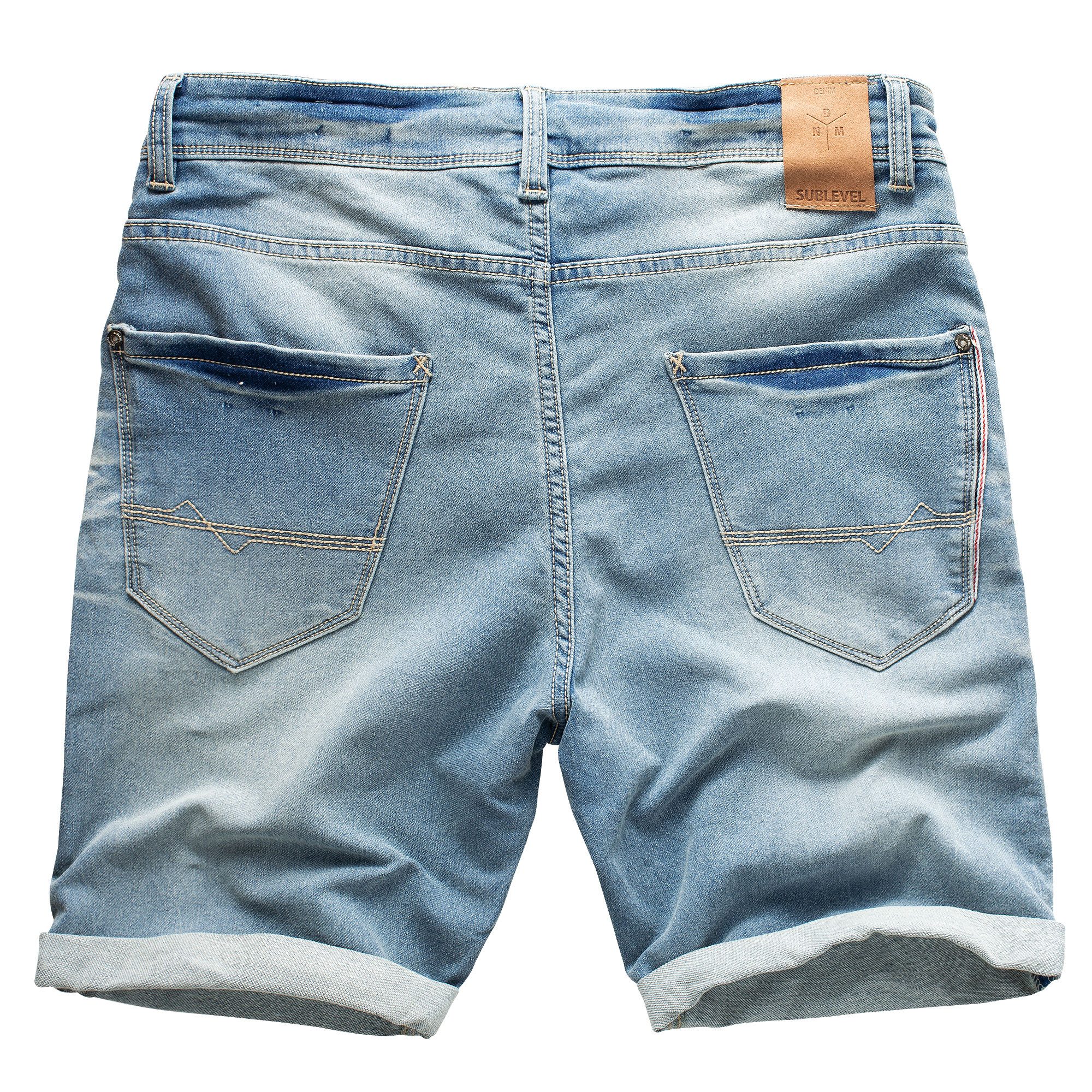SUBLEVEL Shorts Sweat Shorts Jeans Kurze Hose Bermuda Sweatpants günstig online kaufen