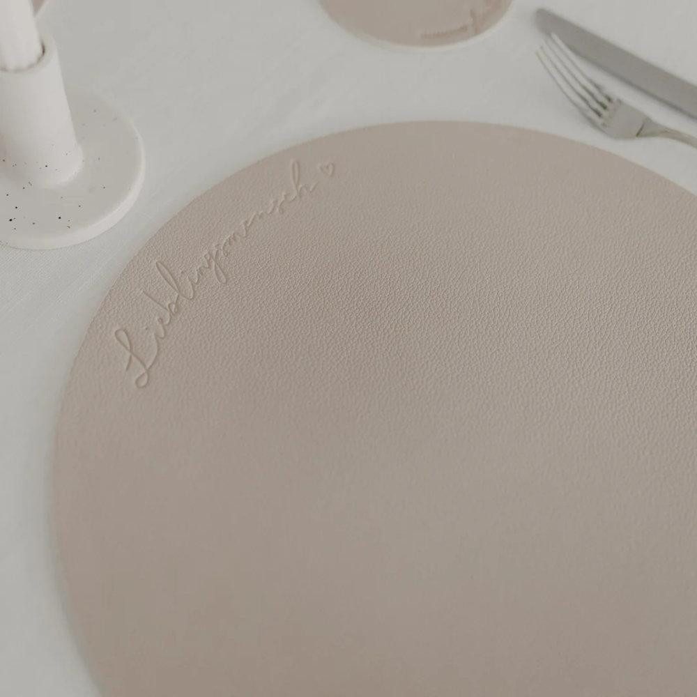 Eulenschnitt Platzset Platzset Wendbar Lieblingsmensch Creme