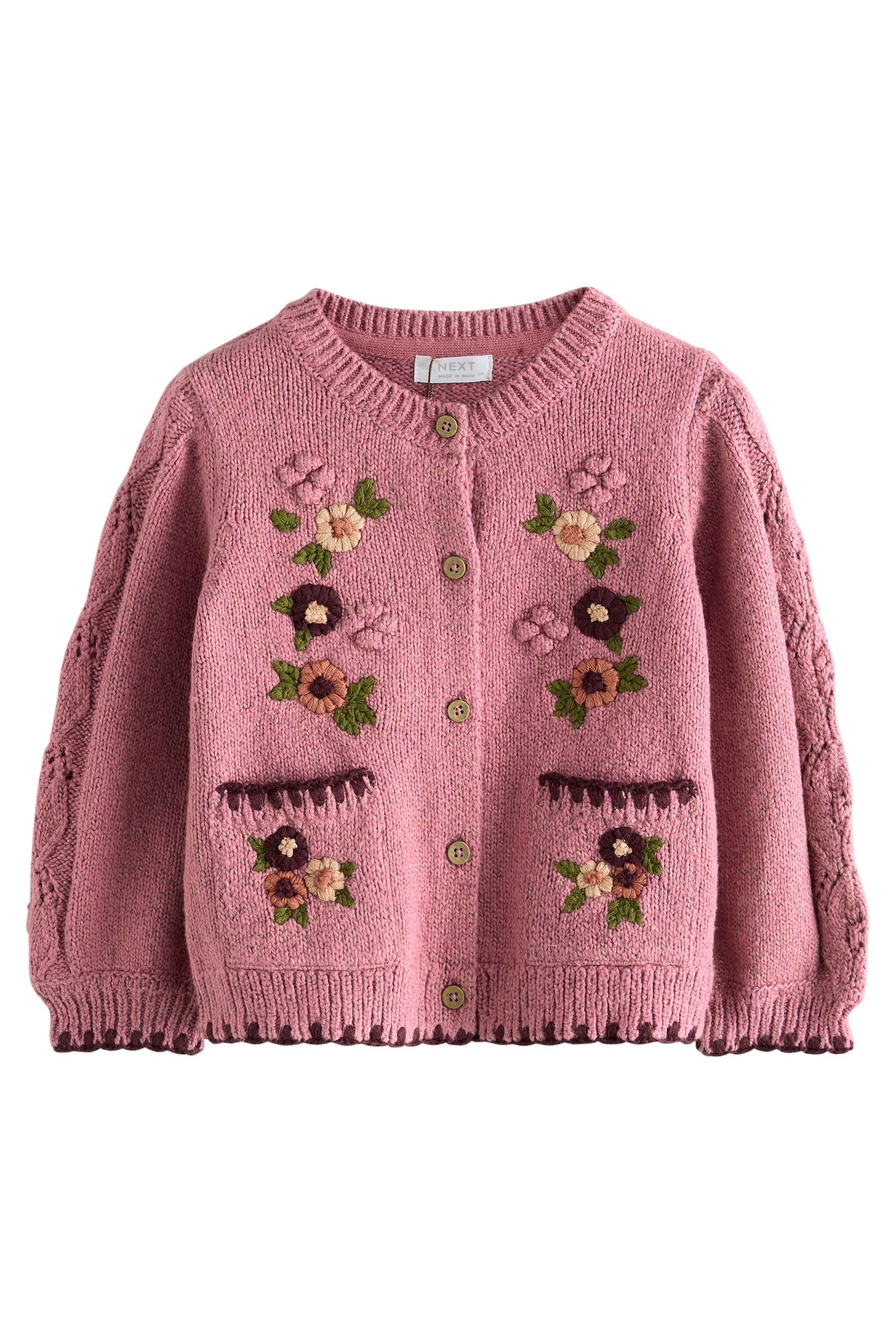 Next Strickjacke Strickjacke mit Blümchenmuster (1-tlg) günstig online kaufen