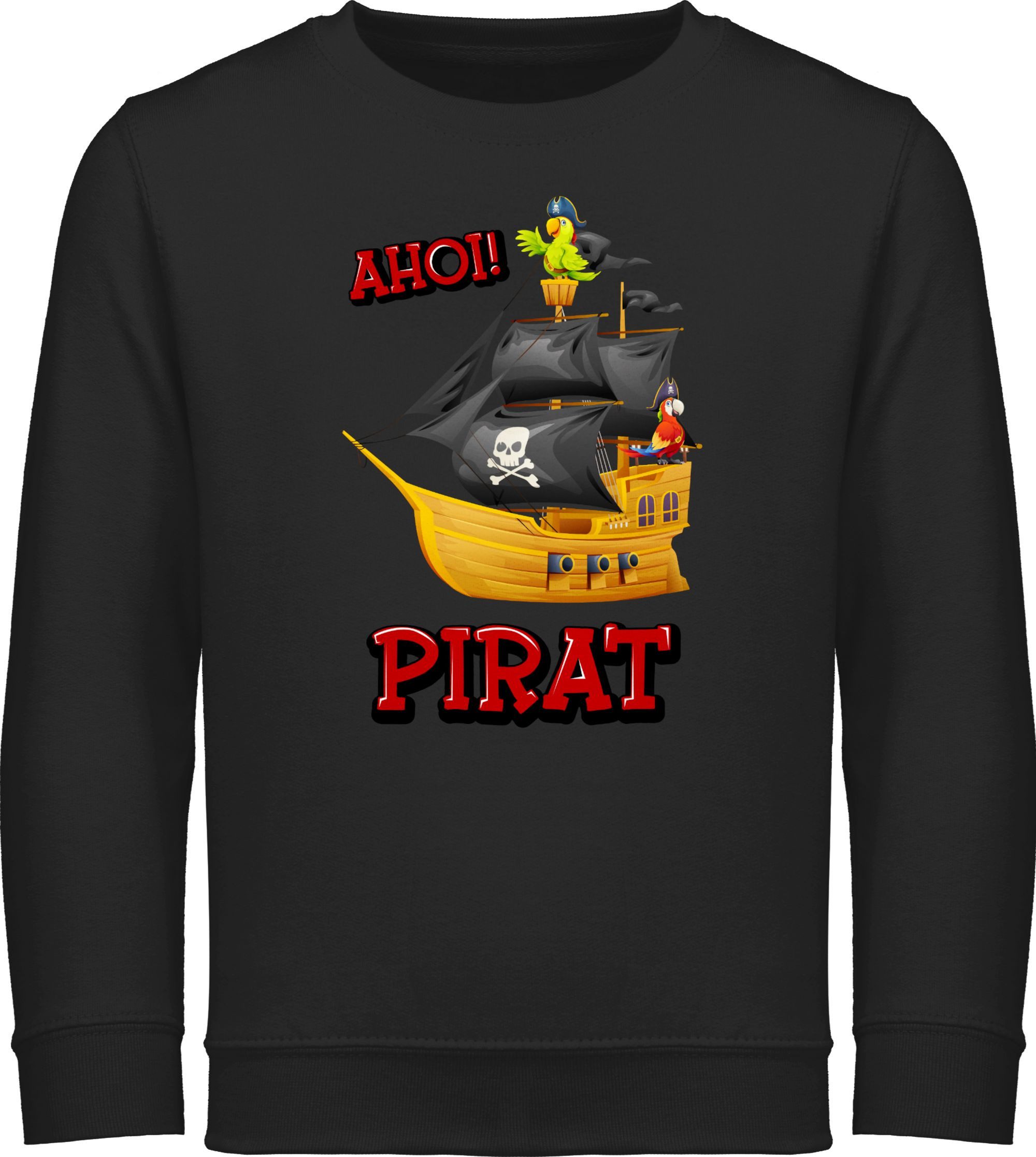 Shirtracer Sweatshirt Ahoi Pirat, Piratenschiff, Piratenmotiv, Piratenparty, Ahoi Pirate Pirat