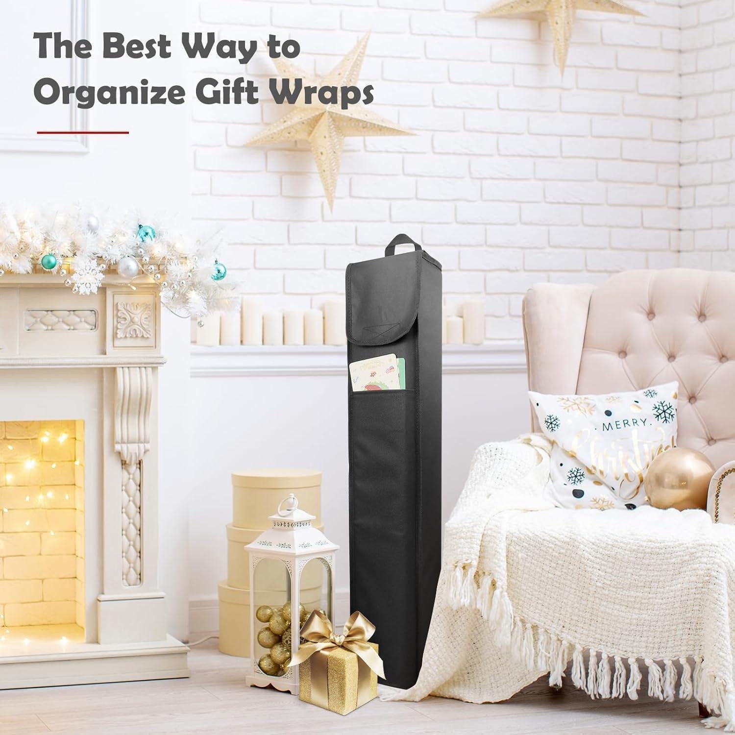 LuxusKollektion Geschenkpapier Geschenkpapier Aufbewahrung Organizer 600D Oxford Gewebe Schwarz-2P