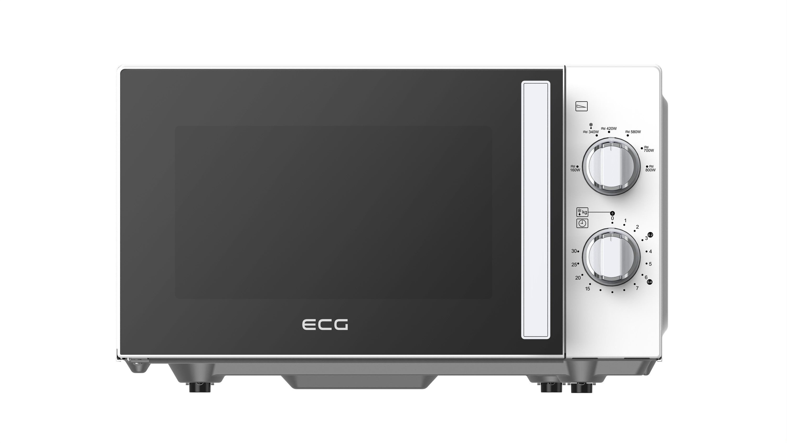 ECG Mikrowelle MTM 2082 FW, Flachbett-Technologie, Weiß, 800W, 20L, in Weiß