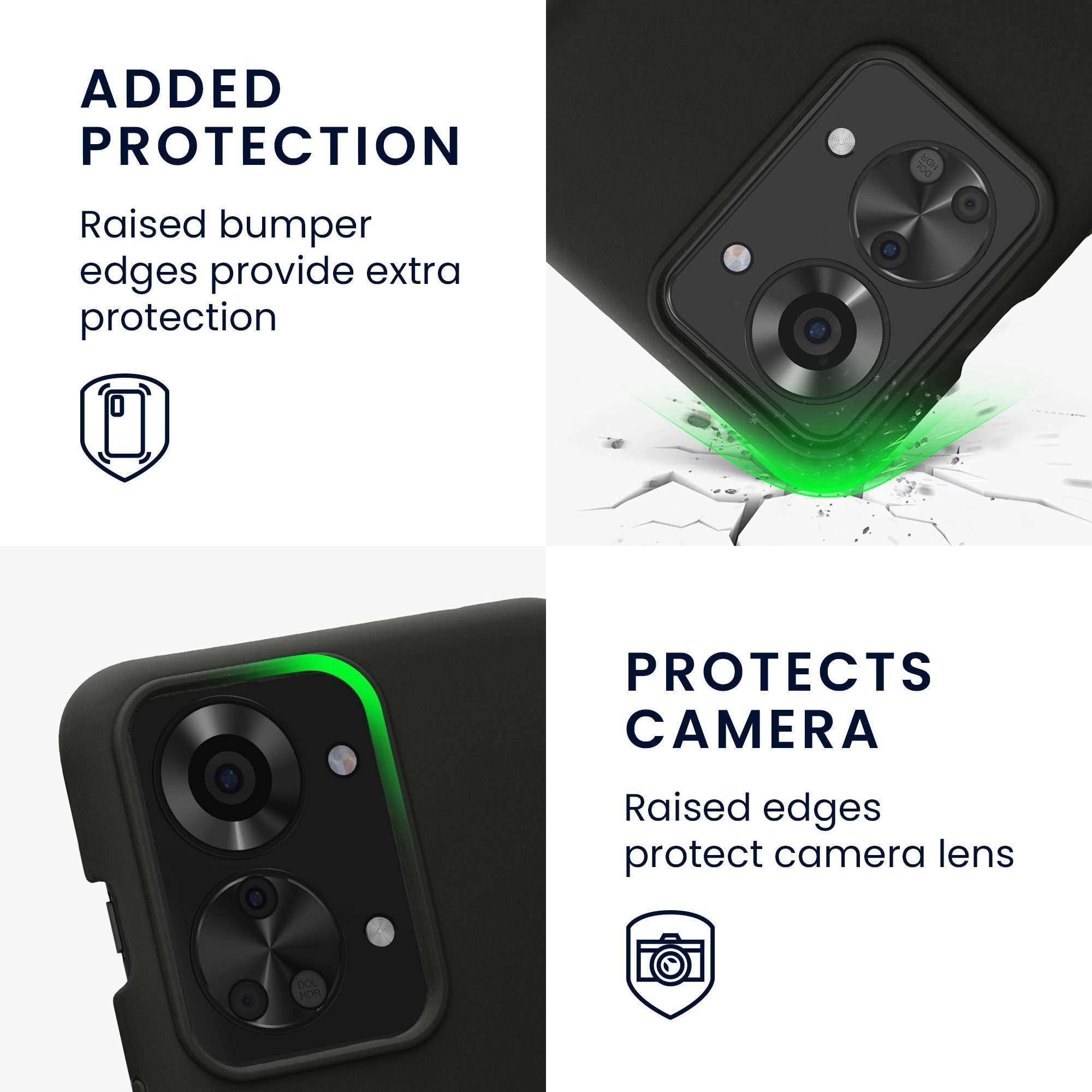 kwmobile Handyhülle Handyhülle für OnePlus Nord 2T 5G Hülle, Weiches Handy Silikon Case - Schutzhülle Cover