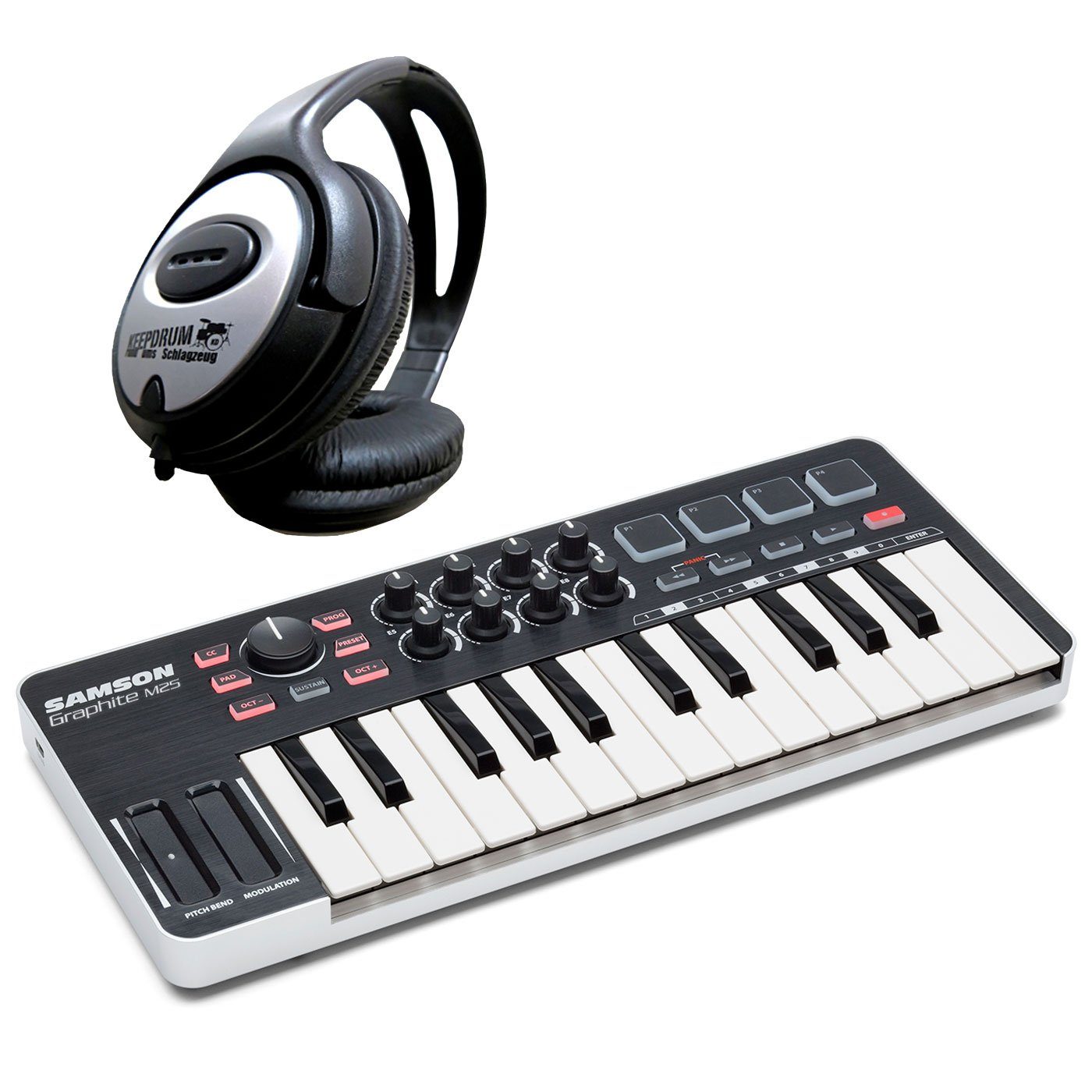 Samson Keyboard »Samson Graphite M25 Controller + Kopfhörer« online kaufen  | OTTO