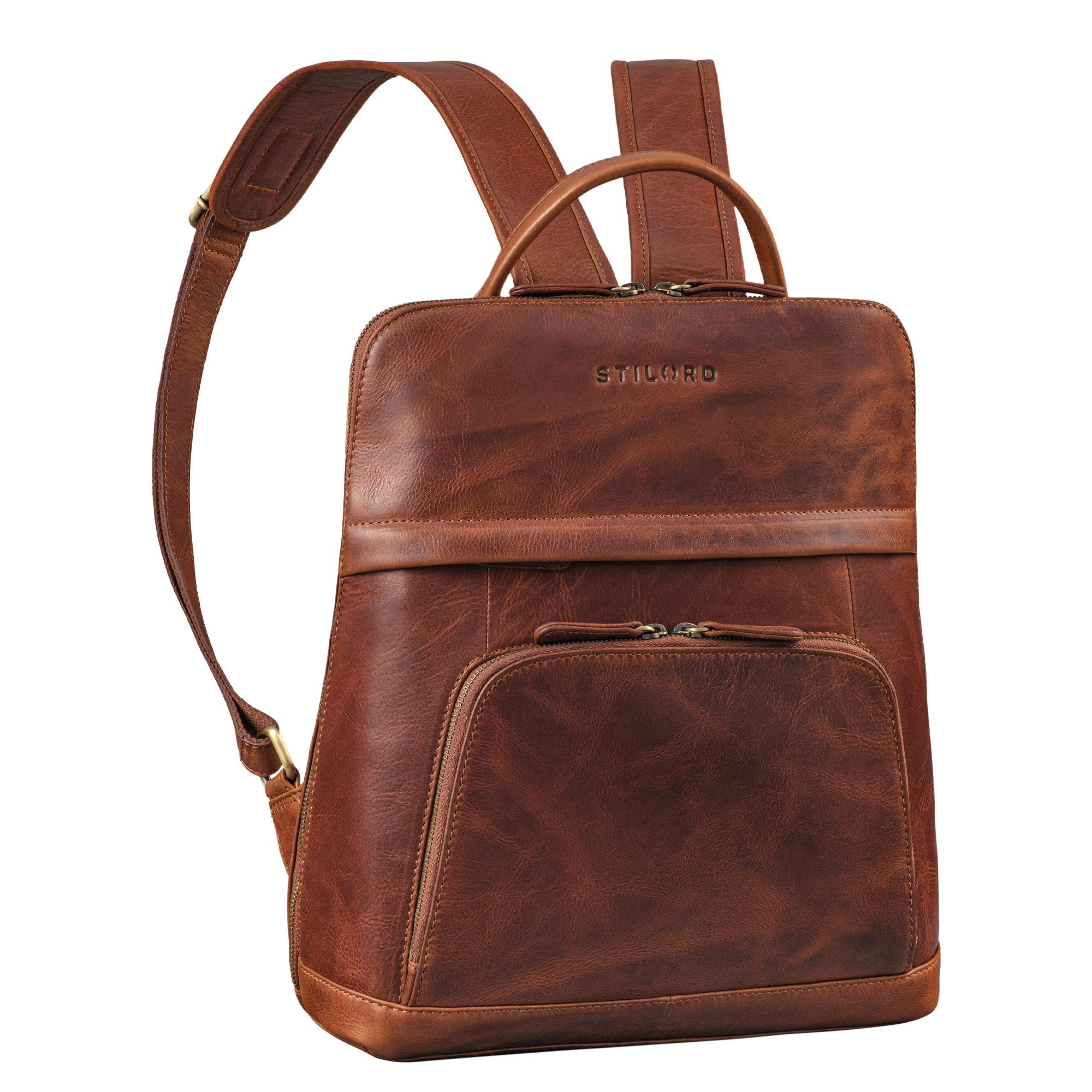 Cityrucksack "Jolanda" Eleganter Rucksack Damen Leder Klein
