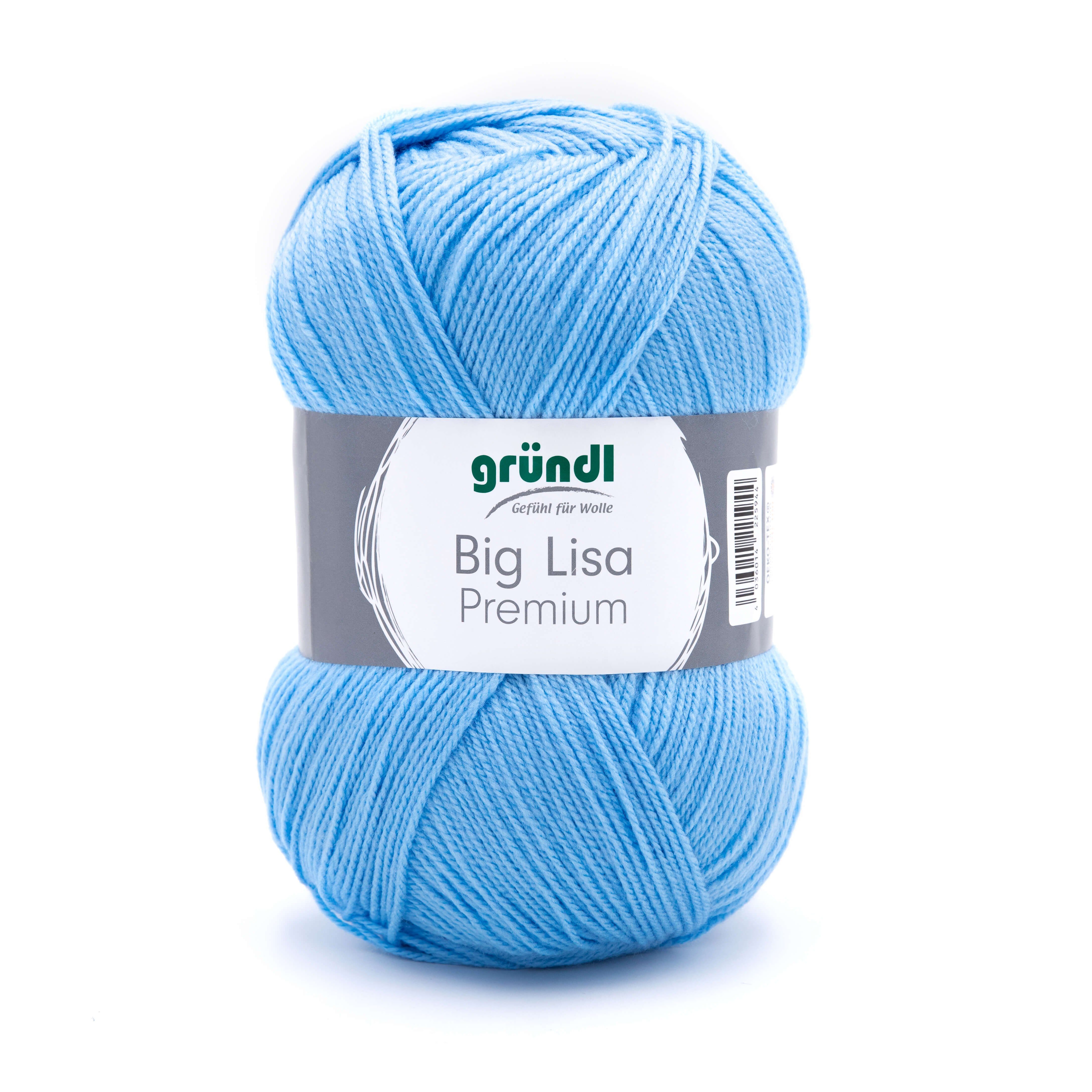 Gründl Big Lisa Premium Häkelwolle, Strickgarn, 250g Häkelwolle, 665,00 m (Wolle zum Stricken und Häkeln, Strickgarn, Handstrickgarn, Strickwolle), Großknäuel