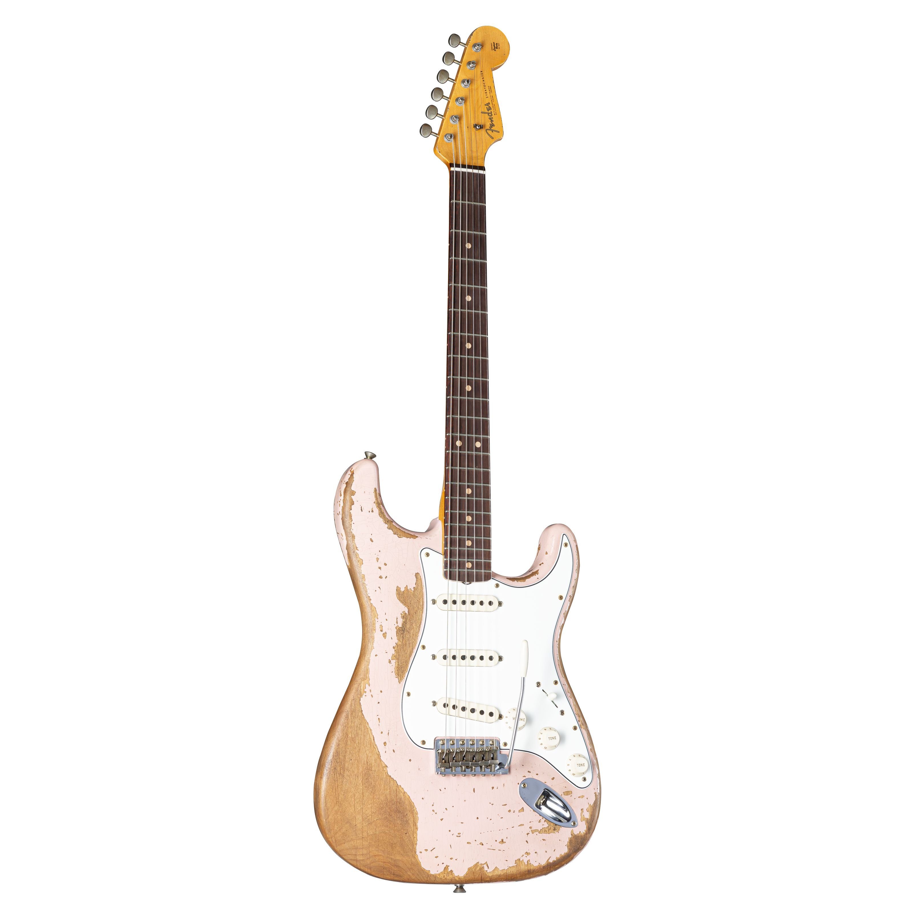 Fender E-Gitarre, '63 Stratocaster Super Heavy RW Shell Pink #133070 - Electric Guitar, E-Gitarren, ST-Modelle, '63 Stratocaster Super Heavy Relic RW Shell Pink #133070 - E-Gitarre
