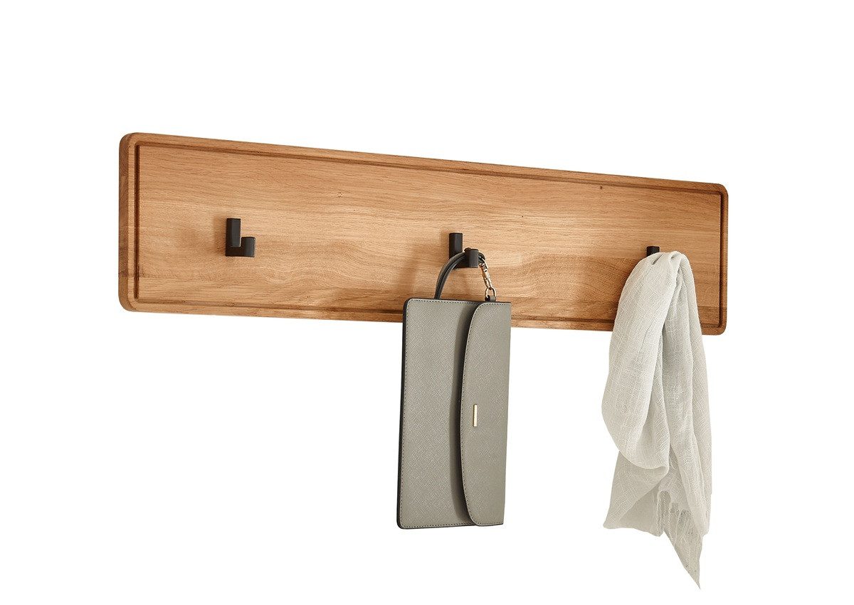 Main Möbel Wandgarderobe 80cm "Kent" Wildeiche massiv