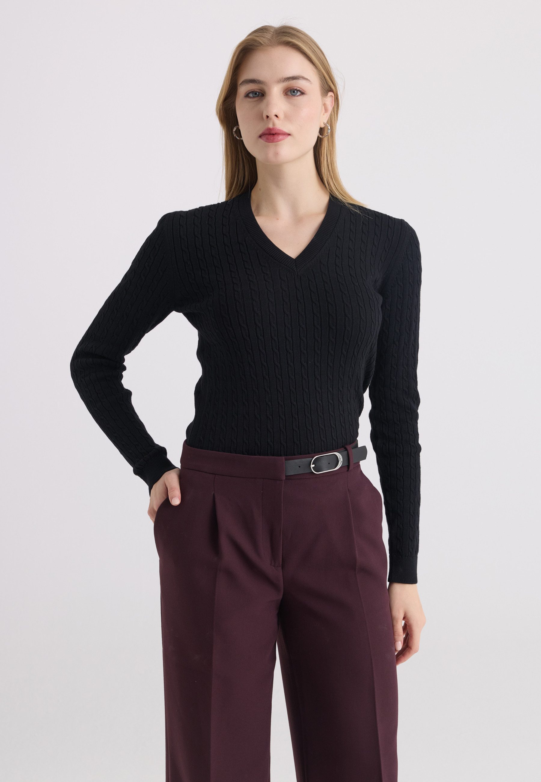 Felix Hardy V-Ausschnitt-Pullover V-Ausschnitt-Pullover