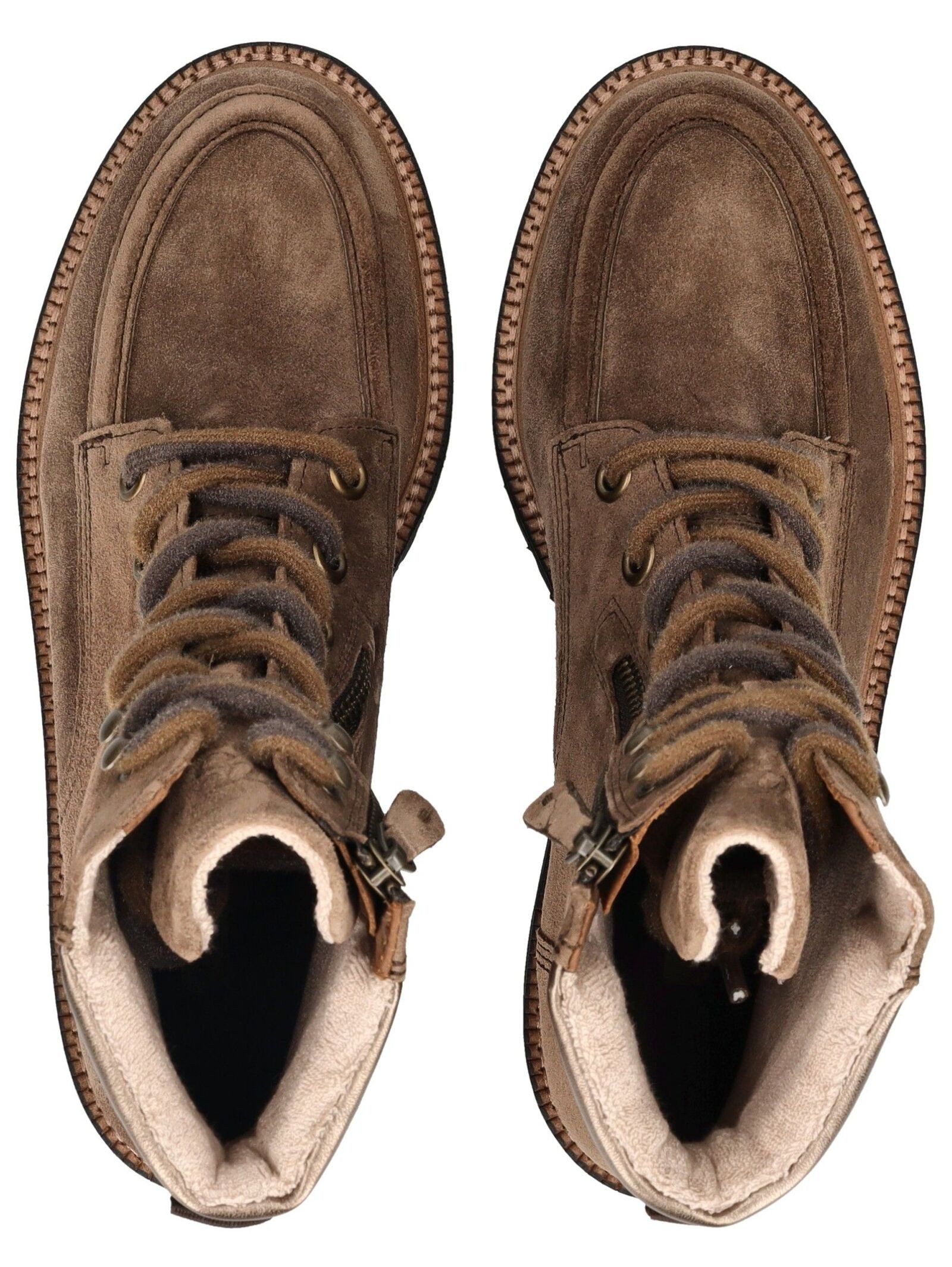 Paul Green Paul Green Stiefelette Veloursleder Schnürstiefelette