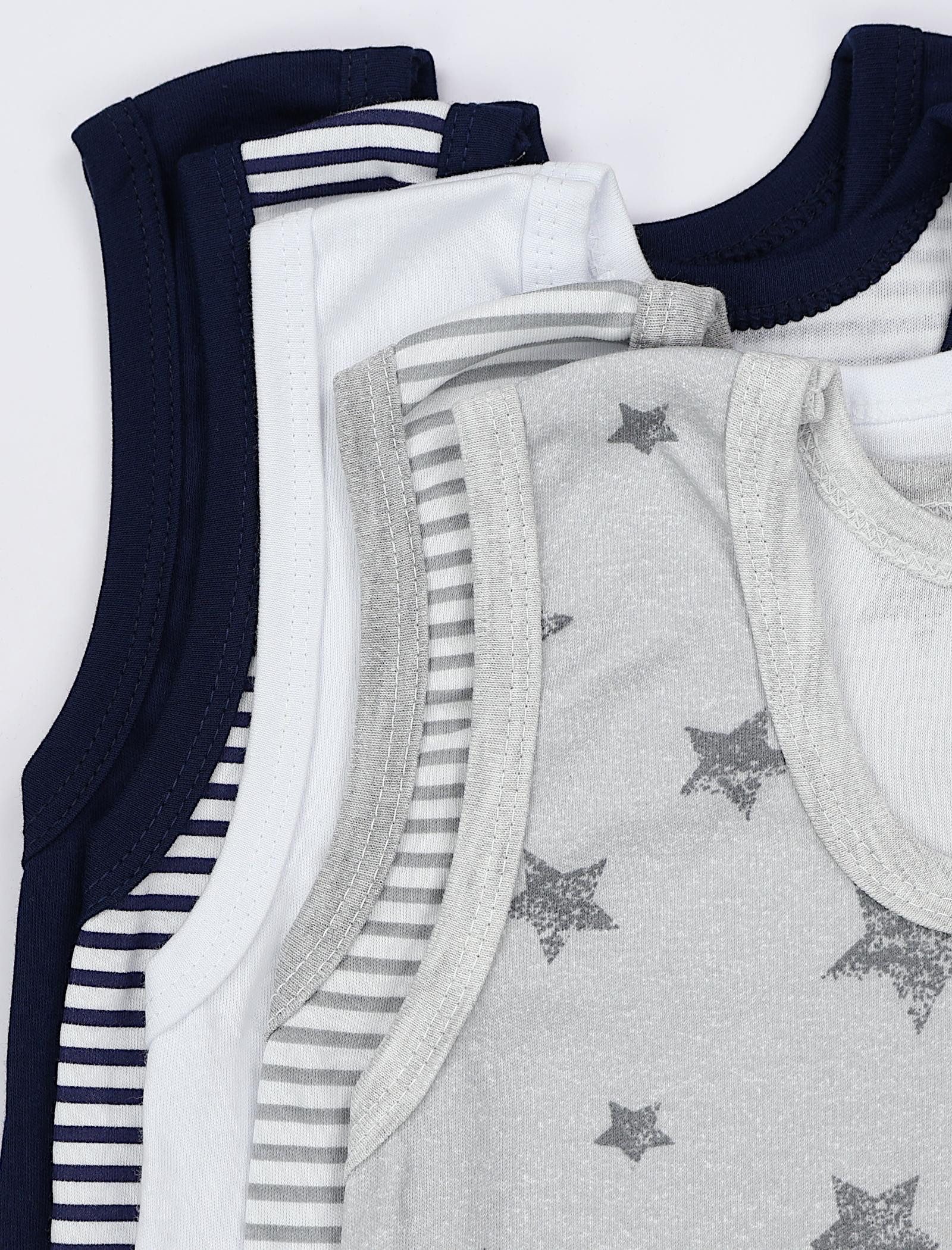 TupTam Body TupTam Baby Jungen Achselbody in Unifarben 5er Pack
