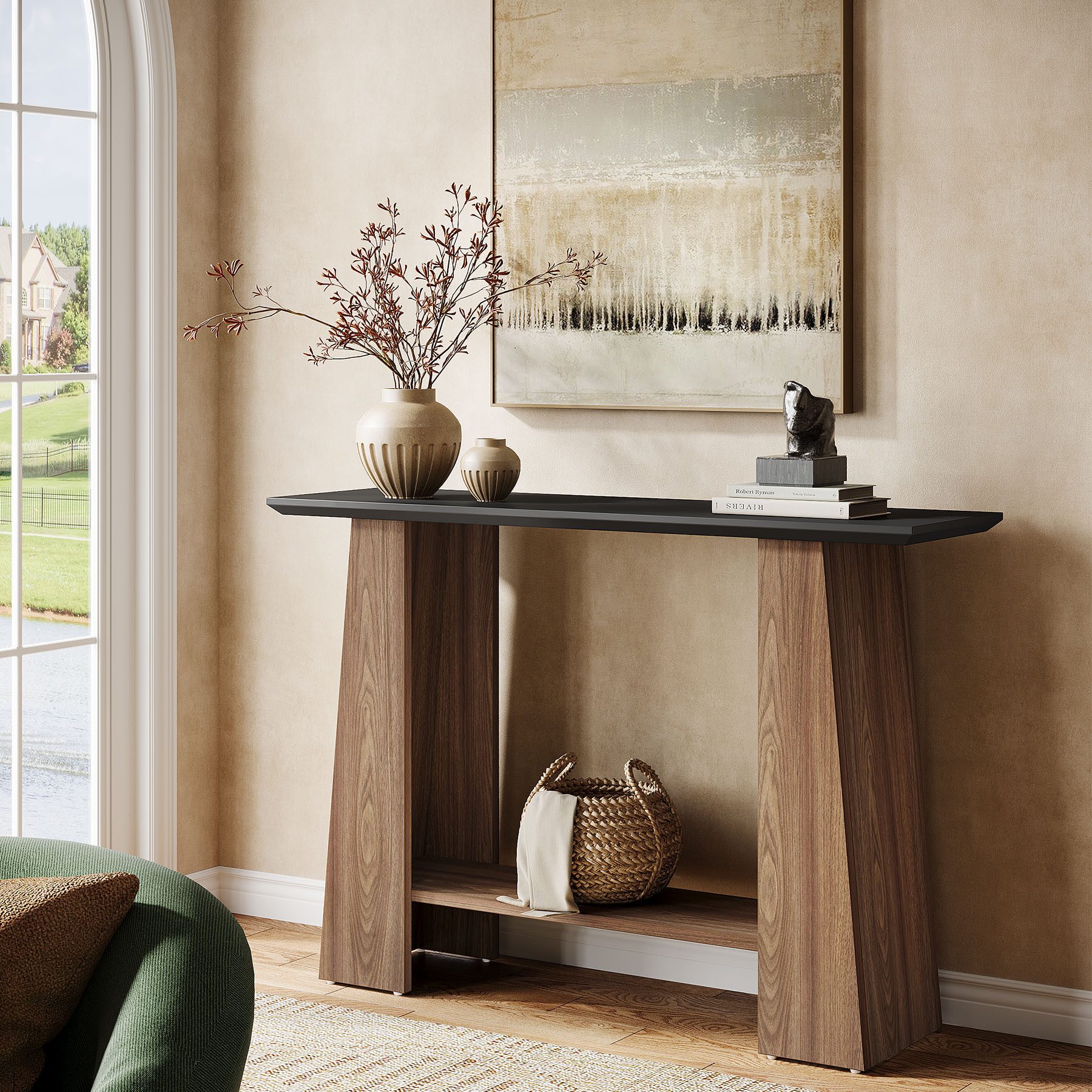 Tribesigns Konsolentisch 2-stufiger schmaler Sofatisch, Flurtisch günstig online kaufen