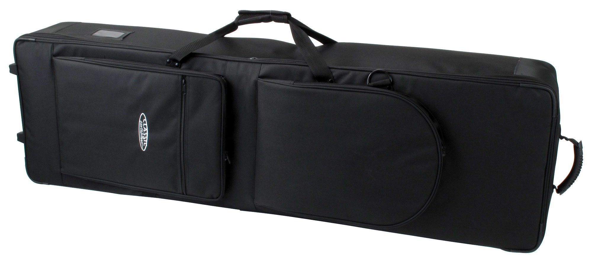 Classic Cantabile Piano-Transporttasche Keyboardtasche mit Rollen - 140 x 46 x 16 cm, Reiß- und wasserfest