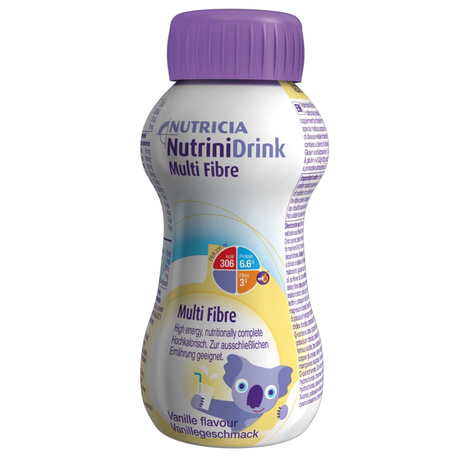 Nutricia Milupa GmbH Trinkbeutel NutriniDrink Multi Fibre 200ml - Vanille