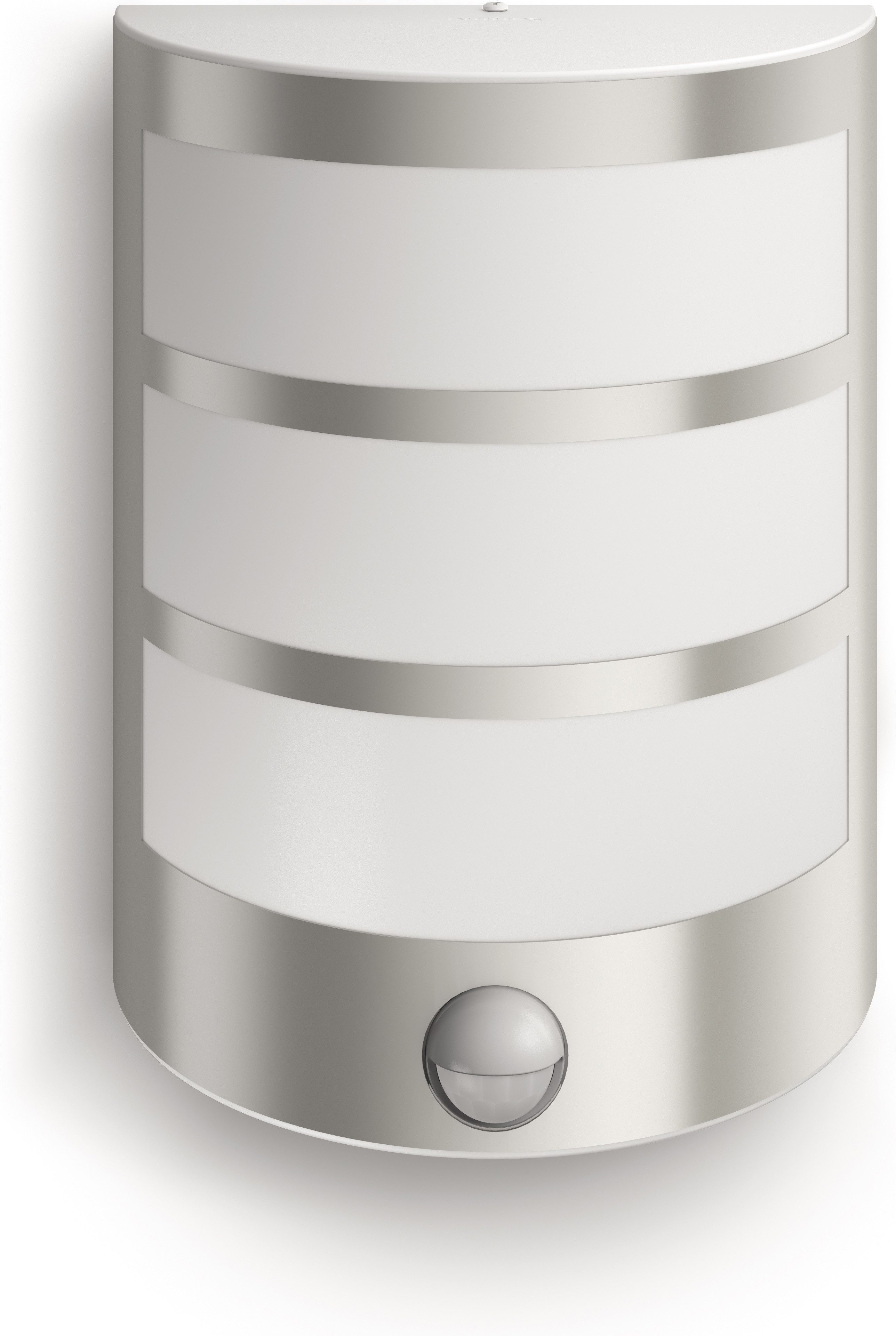 Philips LED Außen-Wandleuchte Outdoor Ultra-Efficient Python 3.8W, 2700 Kelvin, Edelstahl, Abschaltautomatik, Bewegungsmelder, LED fest integriert, Warmweiß