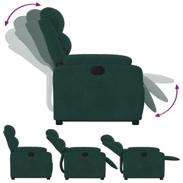 vidaXL Sessel Relaxsessel mit Aufstehhilfe Dunkelgrün Samt (1-St)
