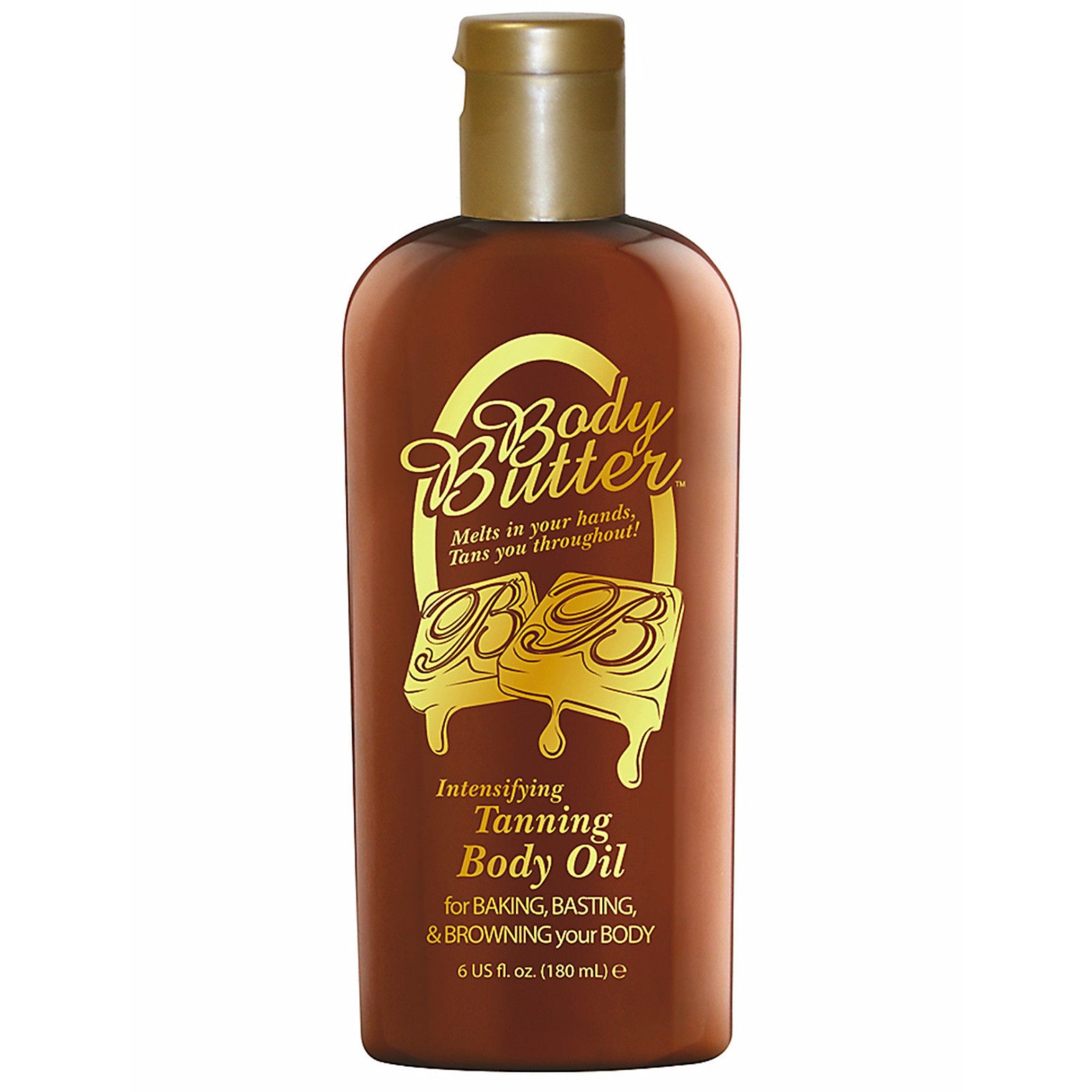 Body Butter Selbstbräunungsöl Body Butter Bräunungsbeschleuniger als Öl 180 ml, 1-tlg., Pflegende Ölformel zur Unterstützung der Bräunung