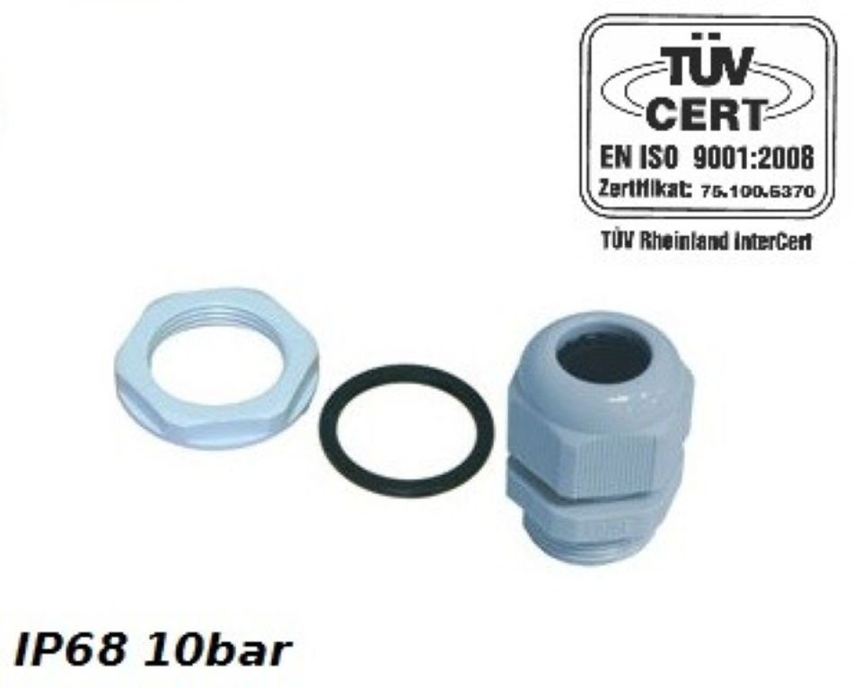 Elektro-Plast Kabelverbinder-Sortiment PG13,5 Kabelverschraubung 6-12mm 10bar IP68 PROFI, Grau 1-tlg