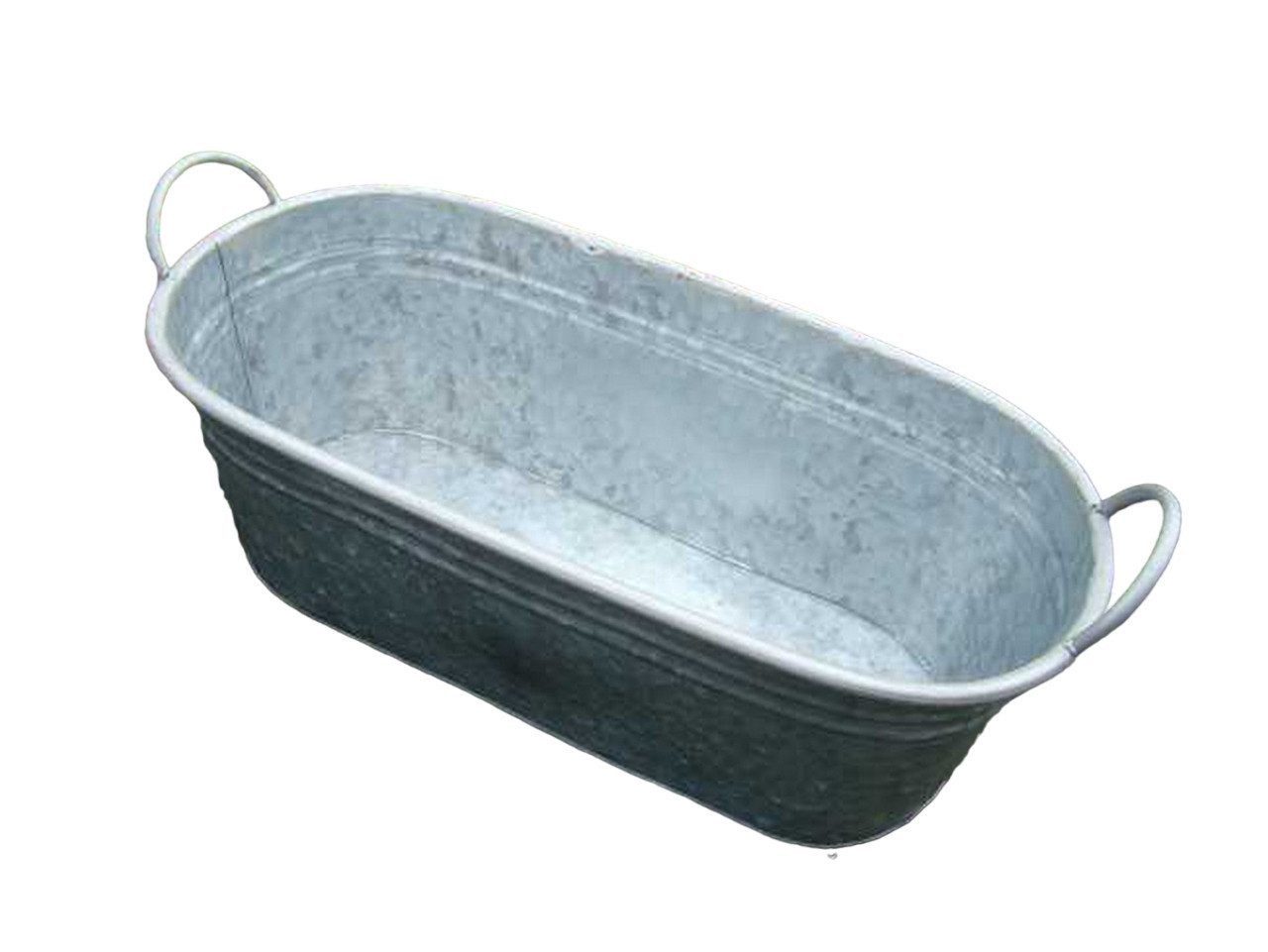 Deko-Impression Pflanzkübel Zinkwanne Pflanztopf Zinkbottich Blumentopf 42, günstig online kaufen