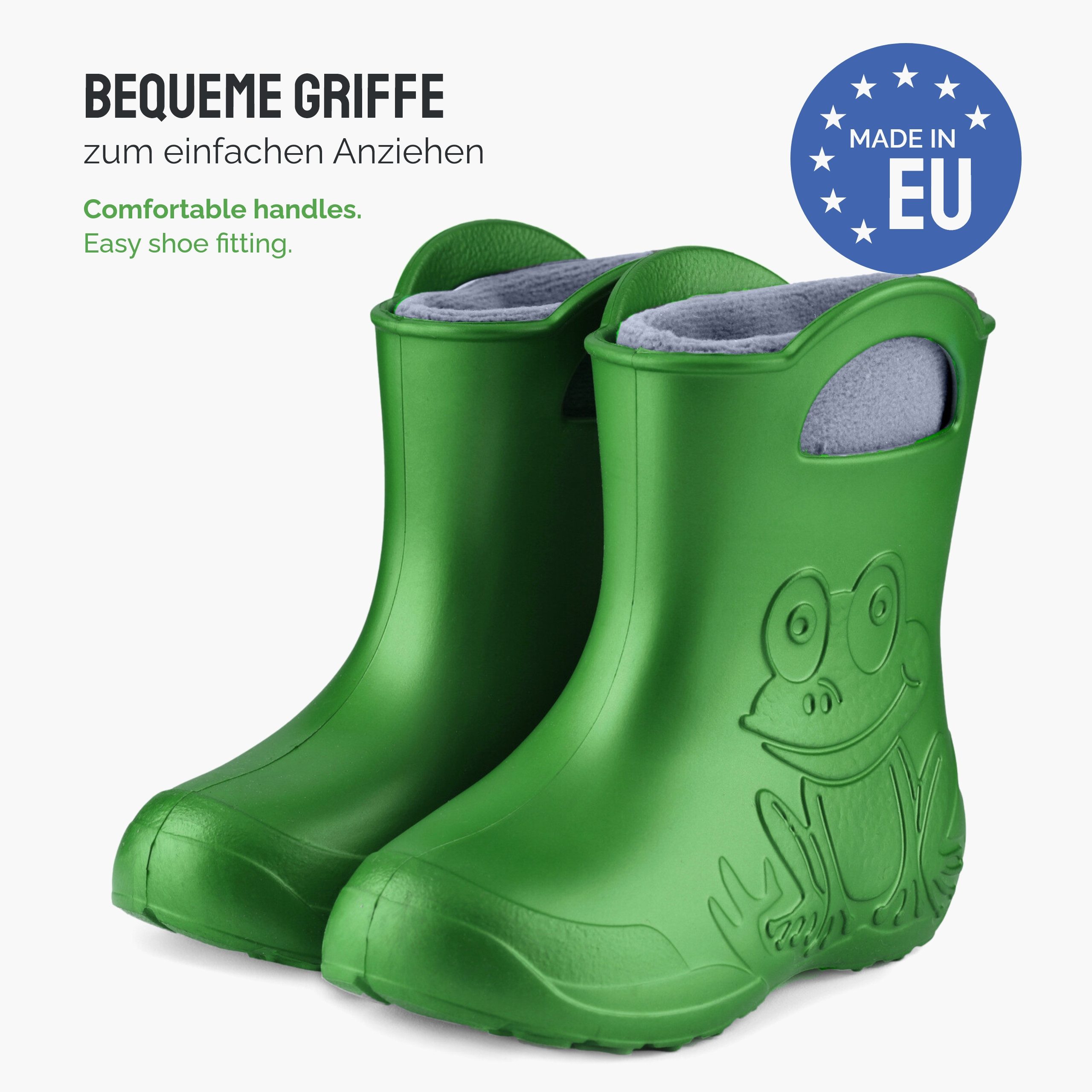Ladeheid Kinder EVA federleichte Regenschuhe LA-CA-03 Gummistiefel mit herausnehmbares Innenfutter – Bild 5 von 5
