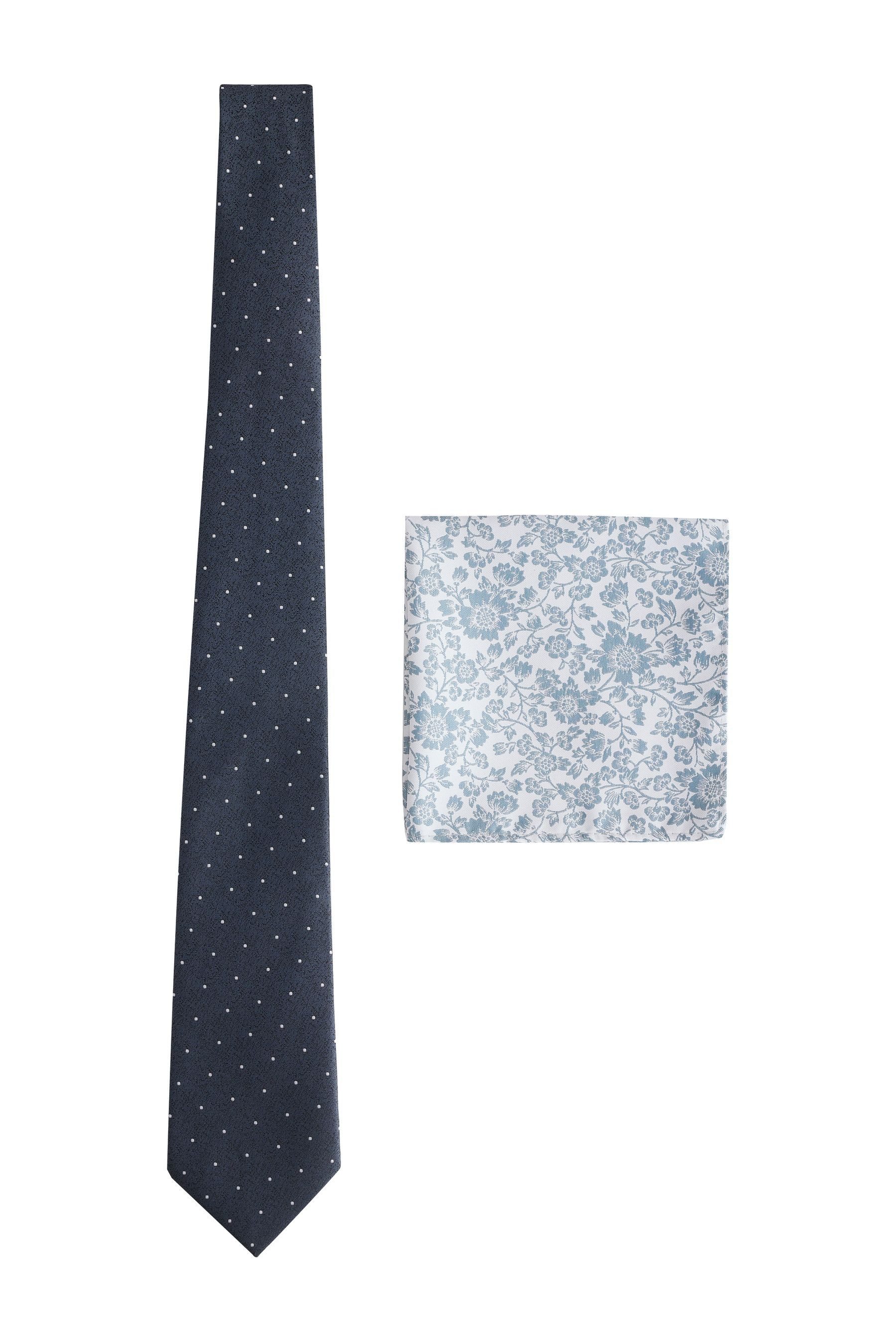 Next Krawatte Krawatten im 2er-Pack mit Krawattenclip (4-St)