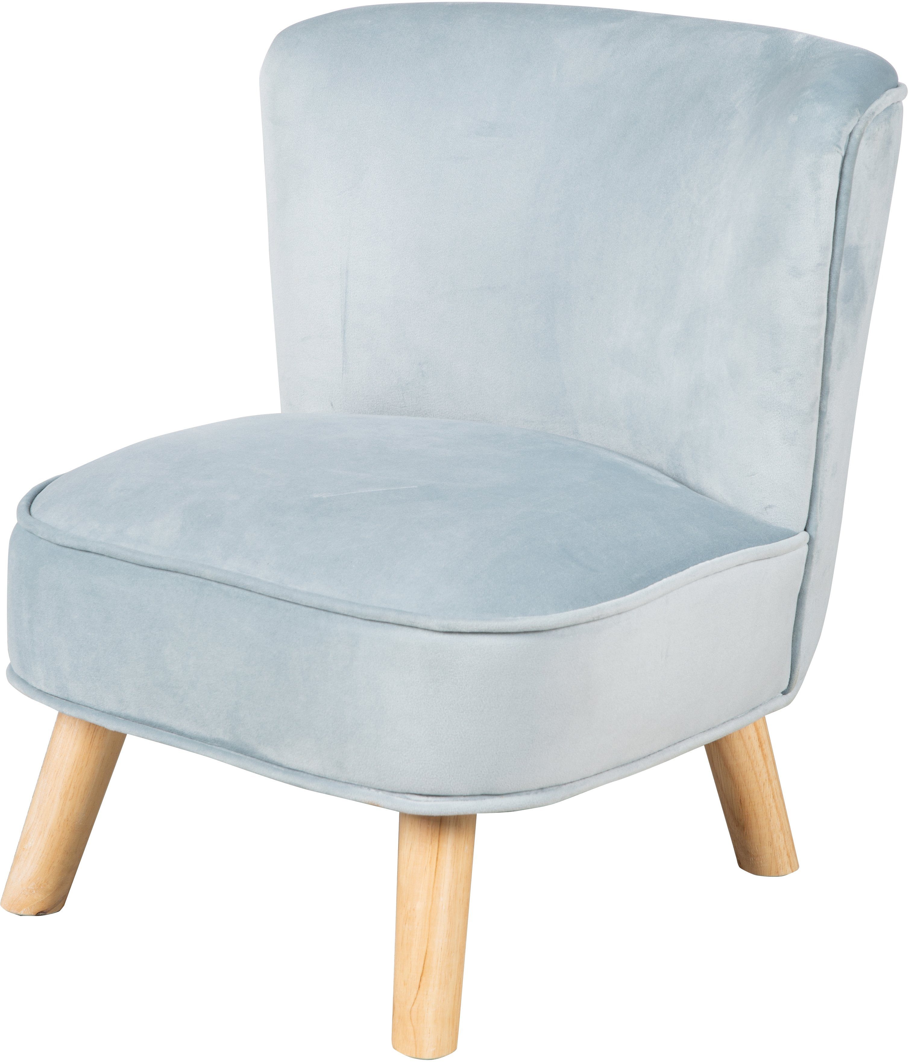 roba® Sessel Lil Sofa, mit Holzfüßen hellblau/sky