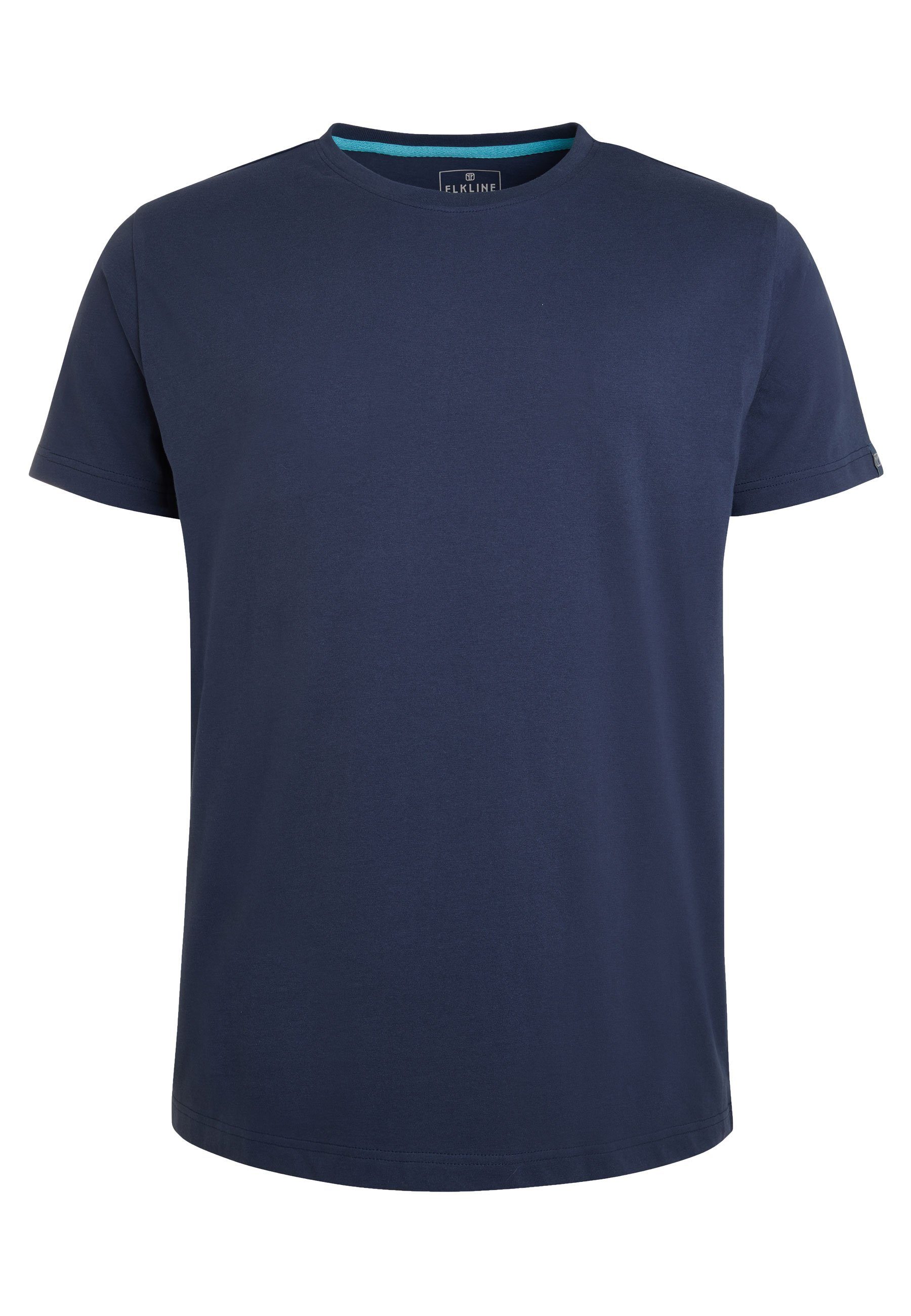 Elkline T-Shirt Must Have Basic Uni-Farben Shirt darkblue