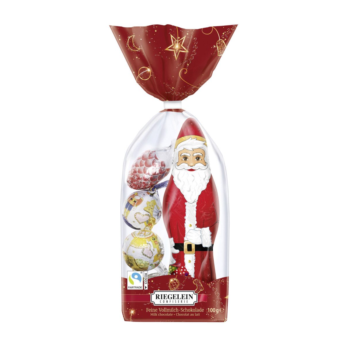 Riegelein Confiserie Schokolade, Riegelein Weihnachts Mischtüte aus leckerer Vollmilchschokolade 100g