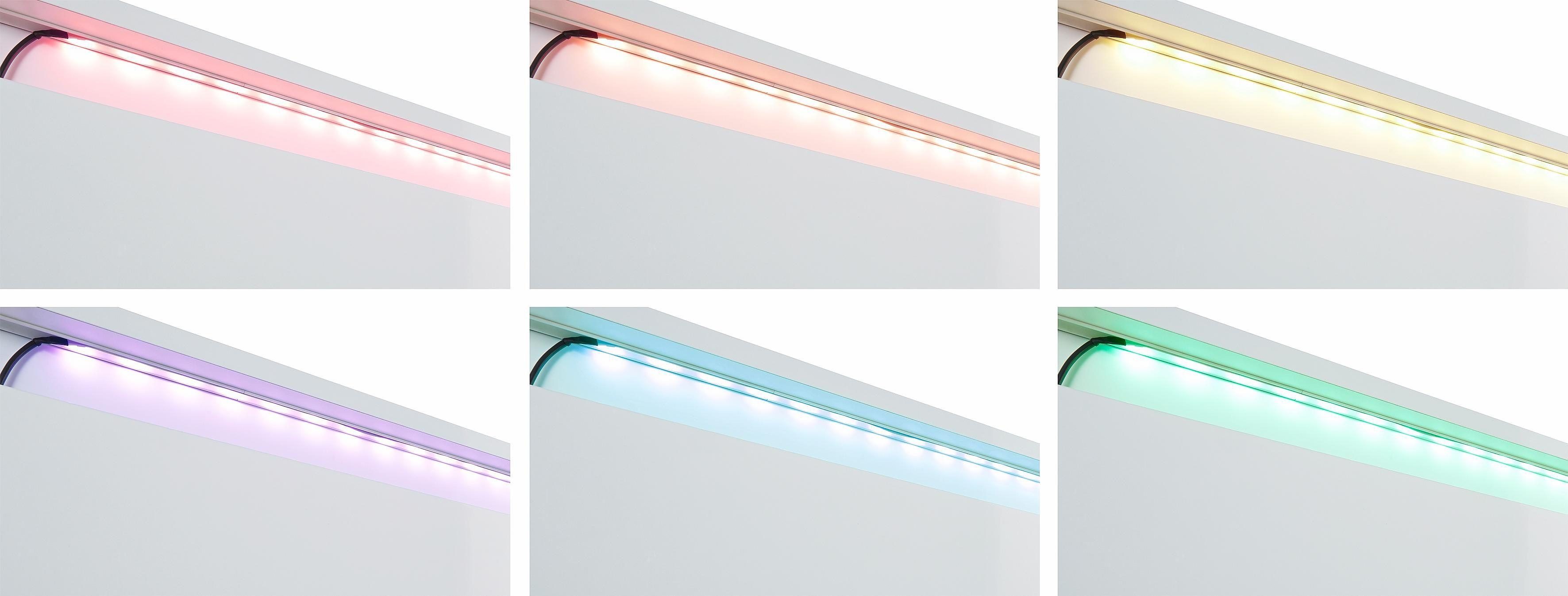 LED Schrankinnenraumbeleuchtung RGB Flexband, LED fest integriert, Farbwechsler, (1 Stück) mit Funkfernbedienung