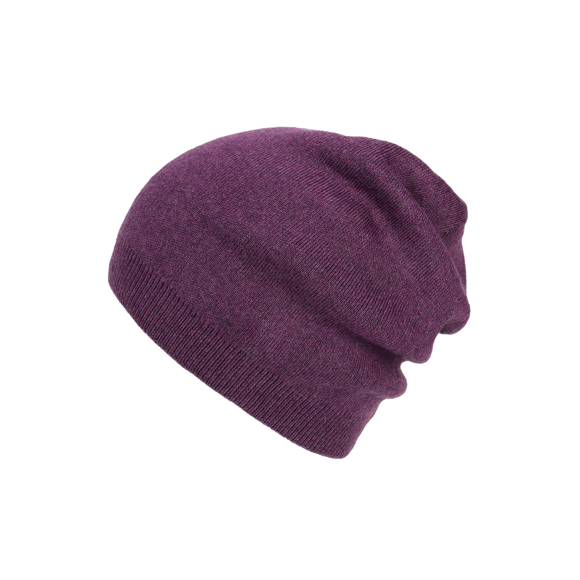 ZEBRO Strickmütze Beanie Mütze lila