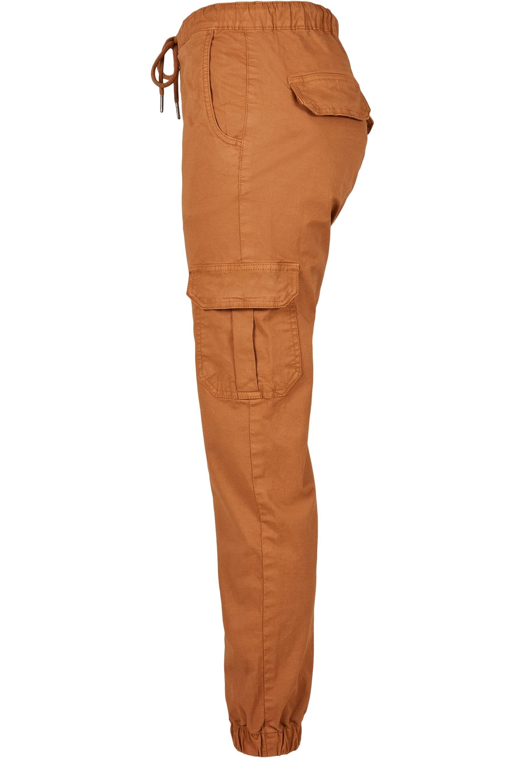 Cargo Pants toffee (1-tlg) Ladies Jogging Damen URBAN Waist CLASSICS High Cargohose