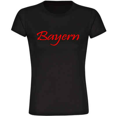 multifanshop T-Shirt Damen Bayern - Schriftzug - Frauen