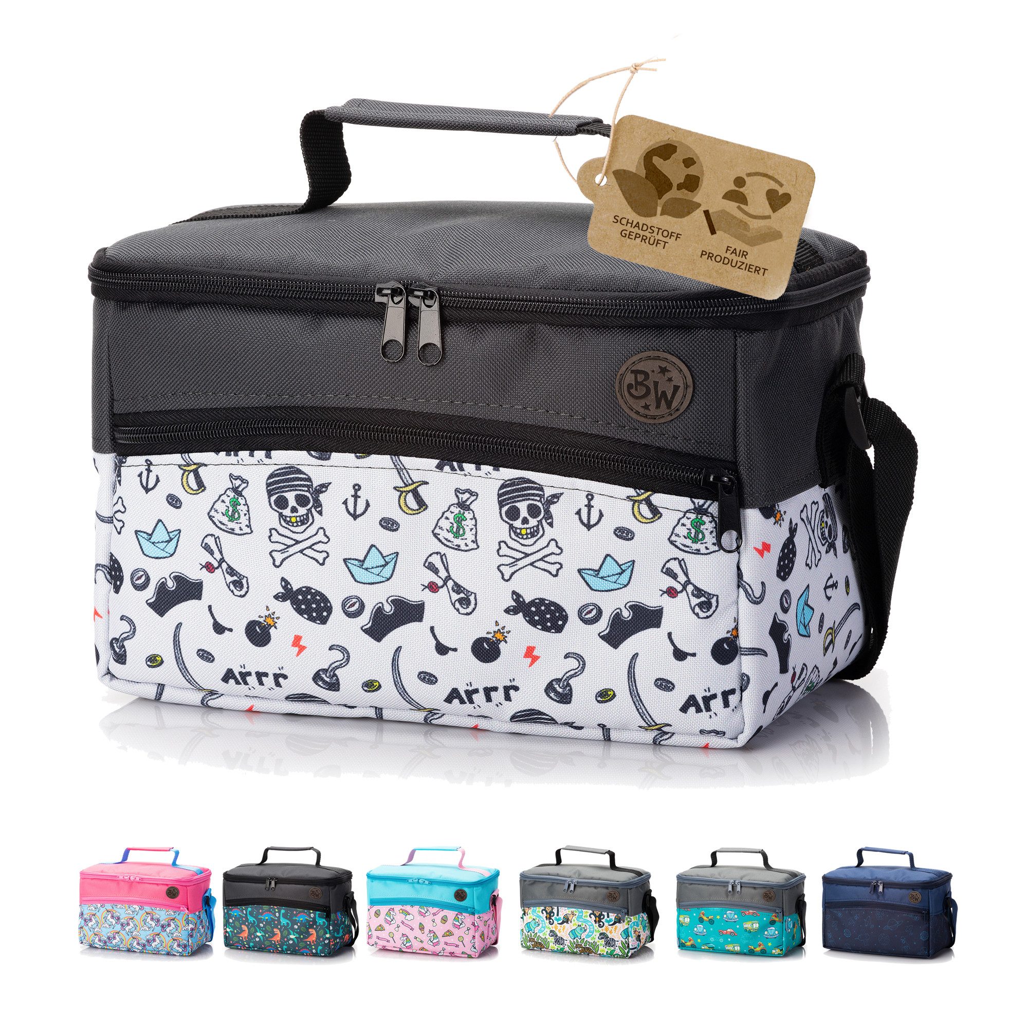 BambiniWelt by Rafael K. Aufbewahrungstasche Tasche für Toniebox Tigerbox für Musikbox Hörwürfel Innenfächer, innere Fächer dank Klettband frei verstellbar